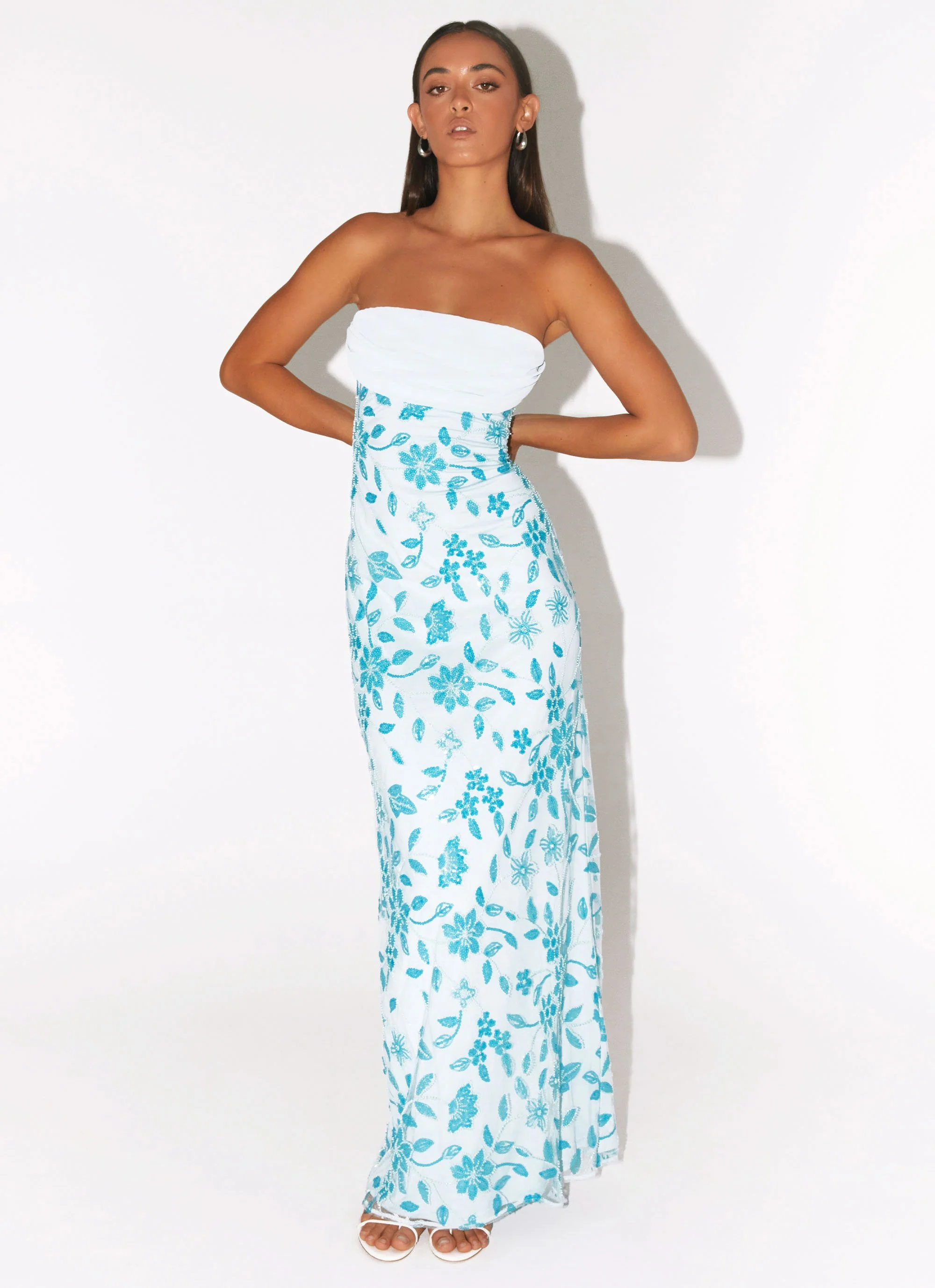 Prism Beaded Maxi Dress - Blue - Image 6