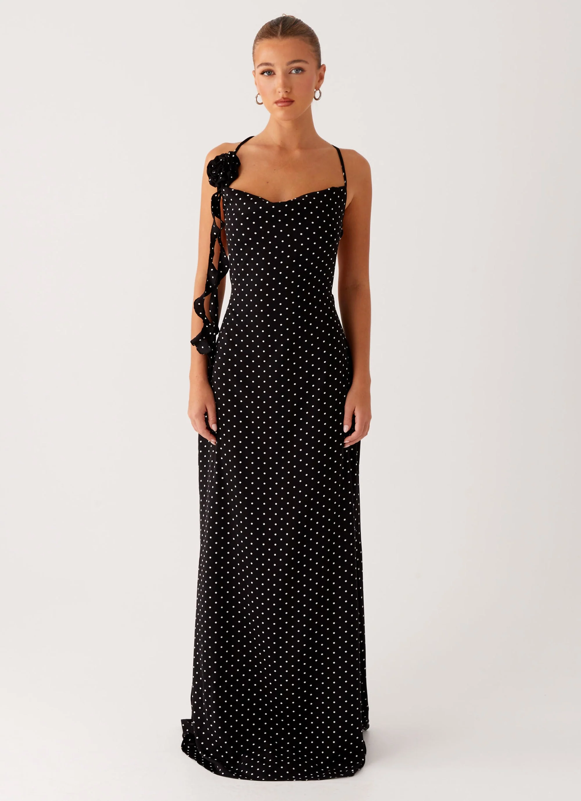 Purely Maxi Dress - Black Polka Dot - Image 2