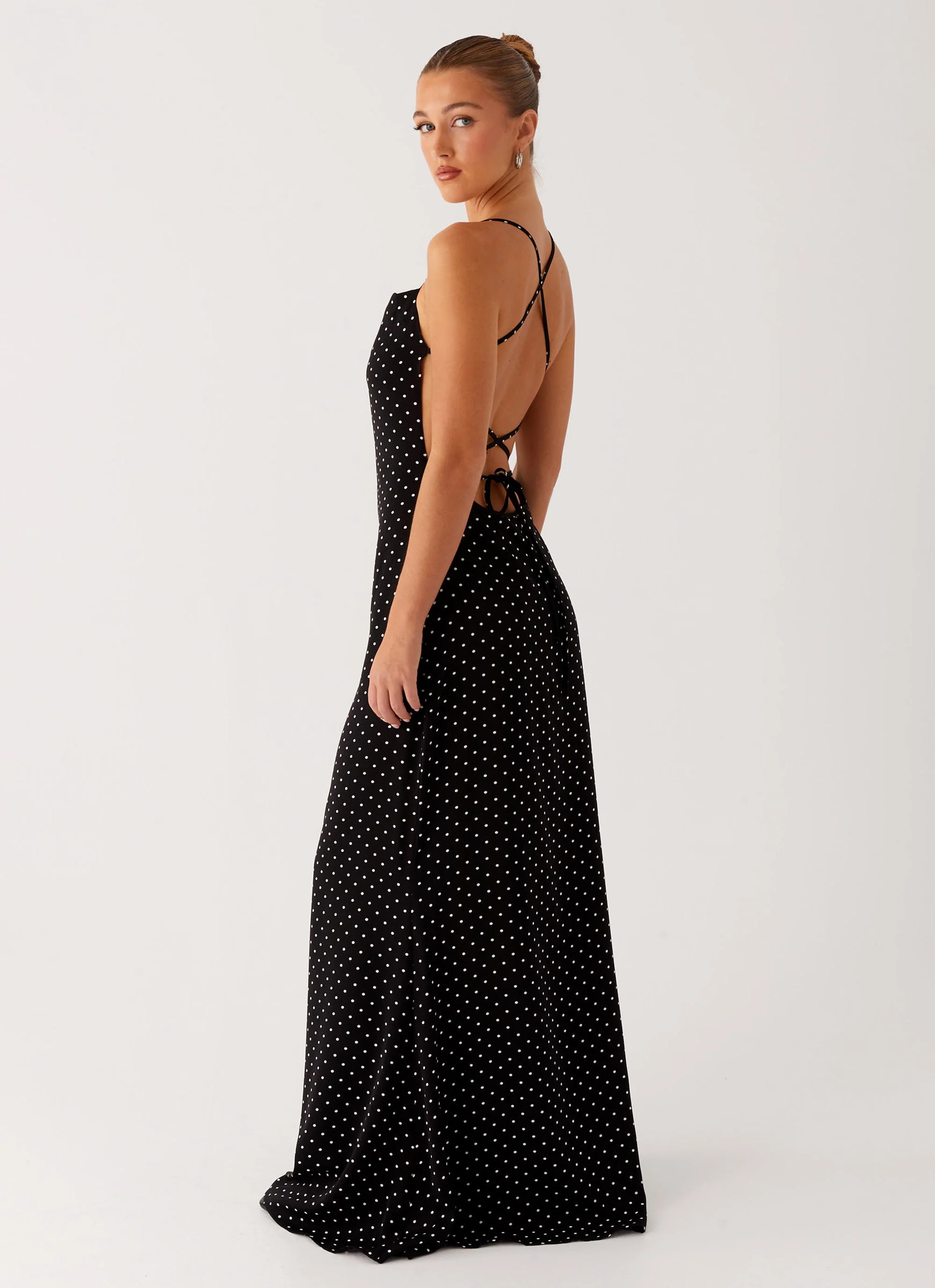Purely Maxi Dress - Black Polka Dot - Image 3