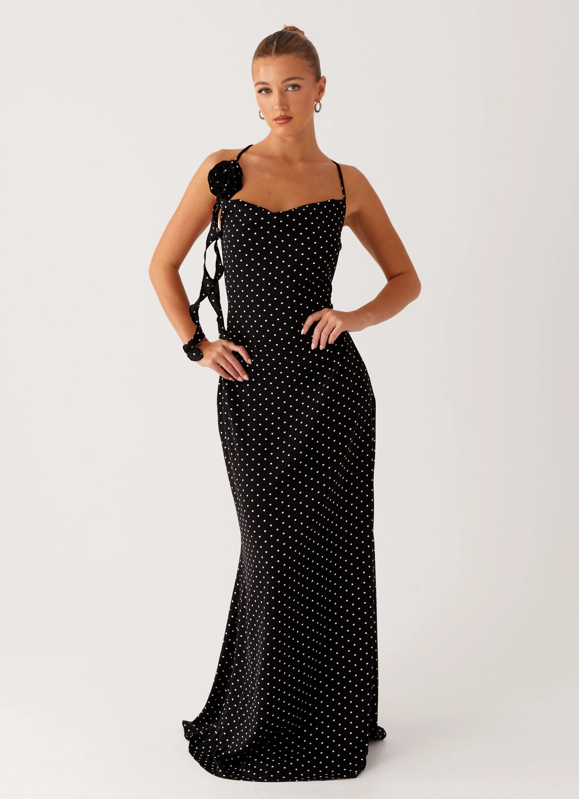 Purely Maxi Dress - Black Polka Dot - Image 6