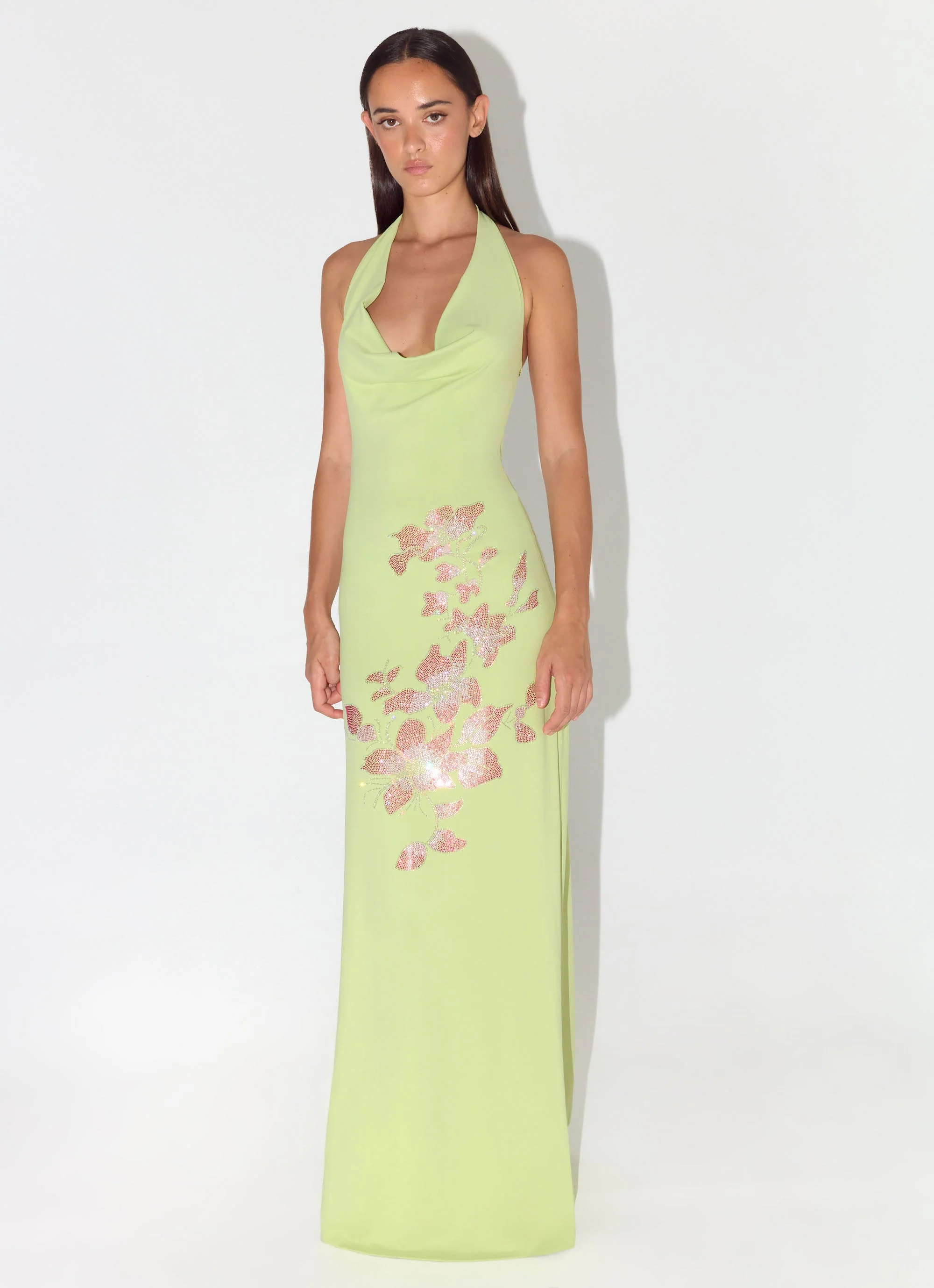 Quaresma Embellished Maxi Dress - Lime - Image 6