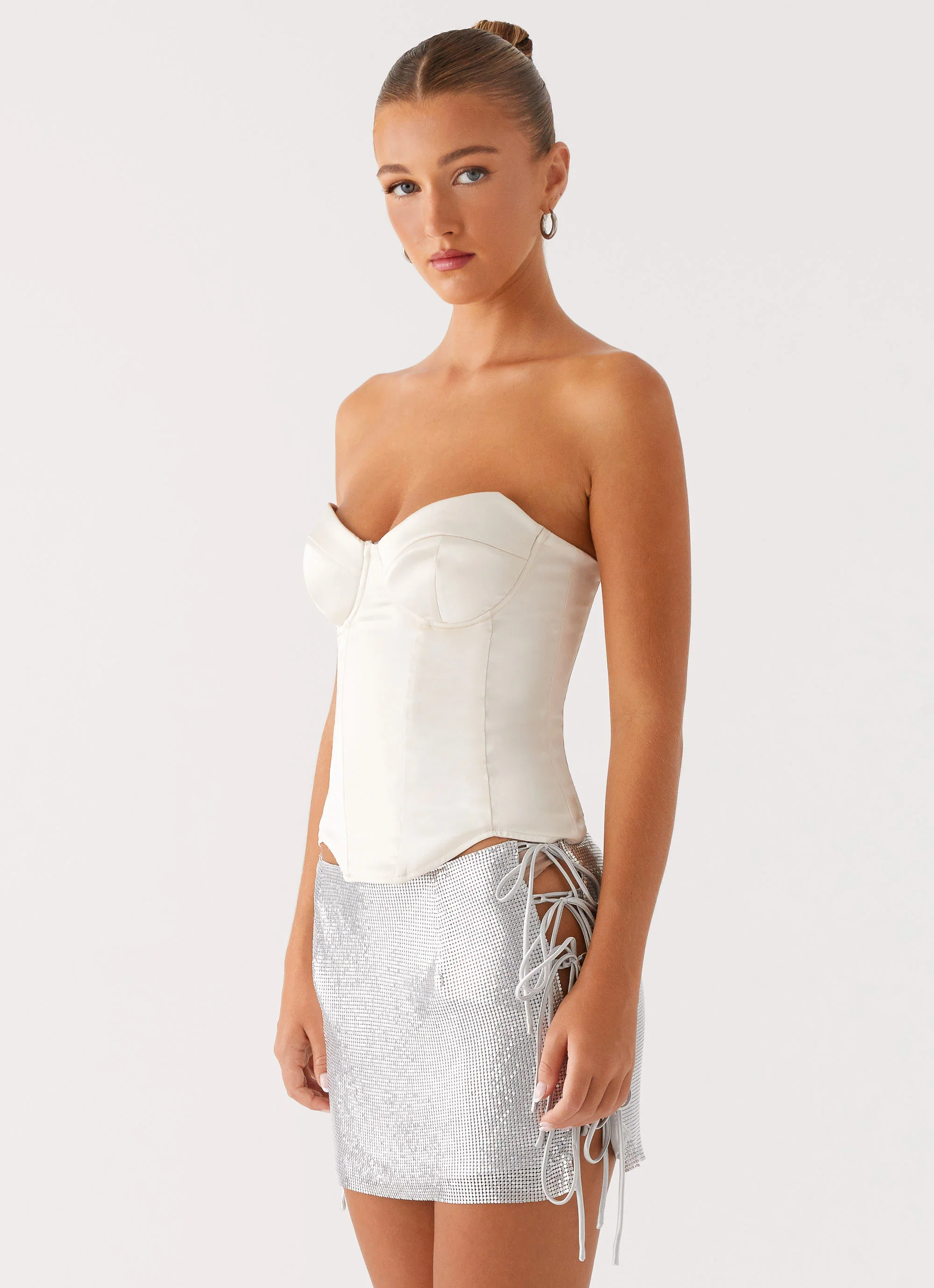 Radar Satin Corset - Ivory - Image 3