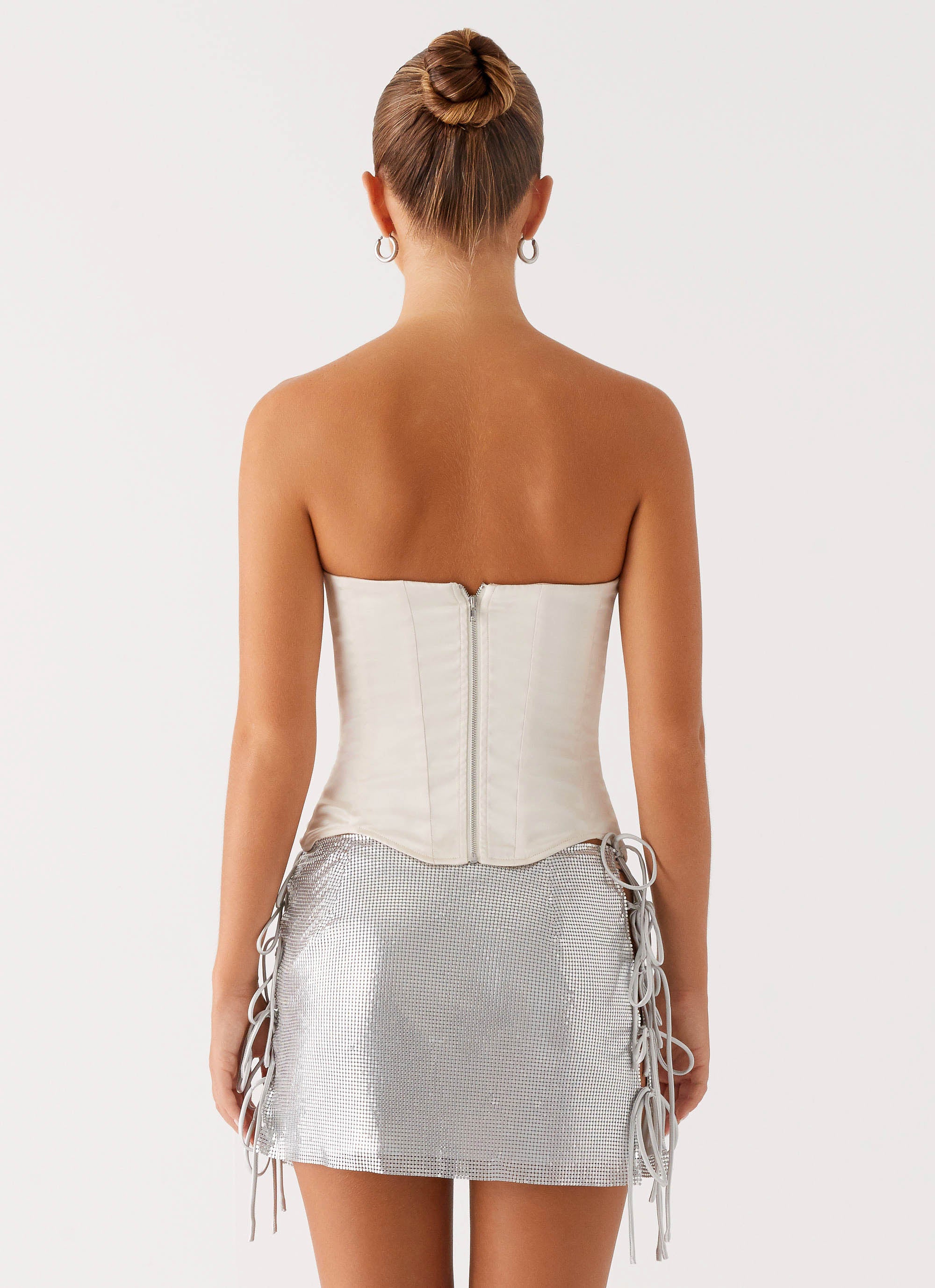 Radar Satin Corset - Ivory - Image 4