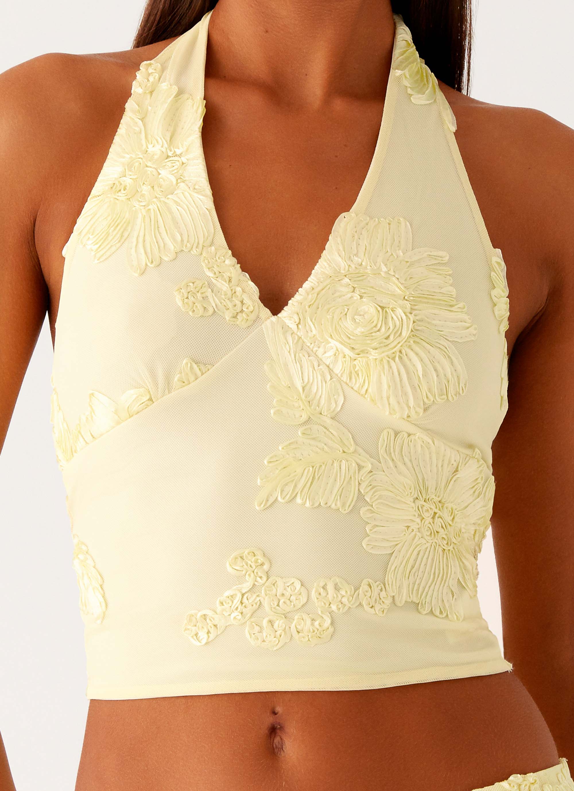Radiate Halterneck Top - Yellow - Image 5