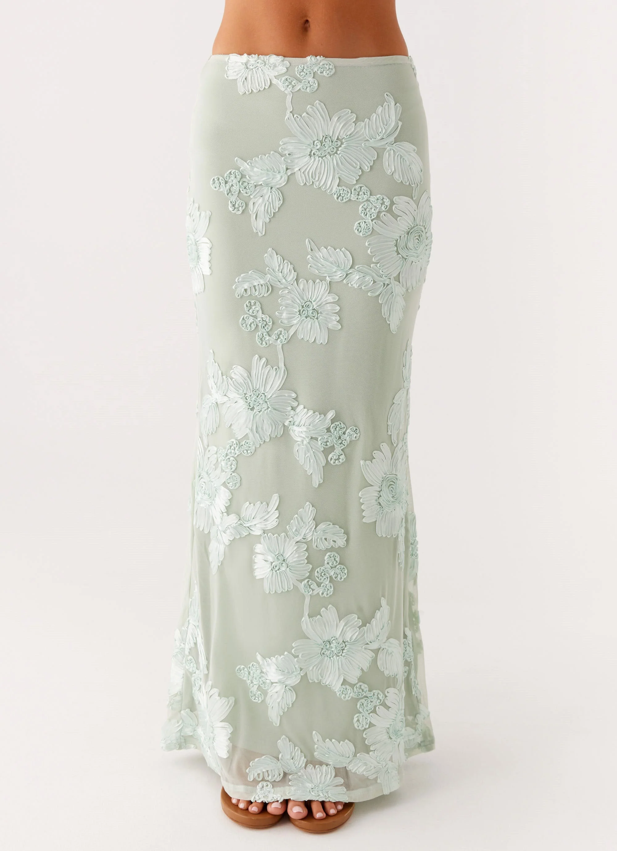 Radiate Maxi Skirt - Sage - Image 4