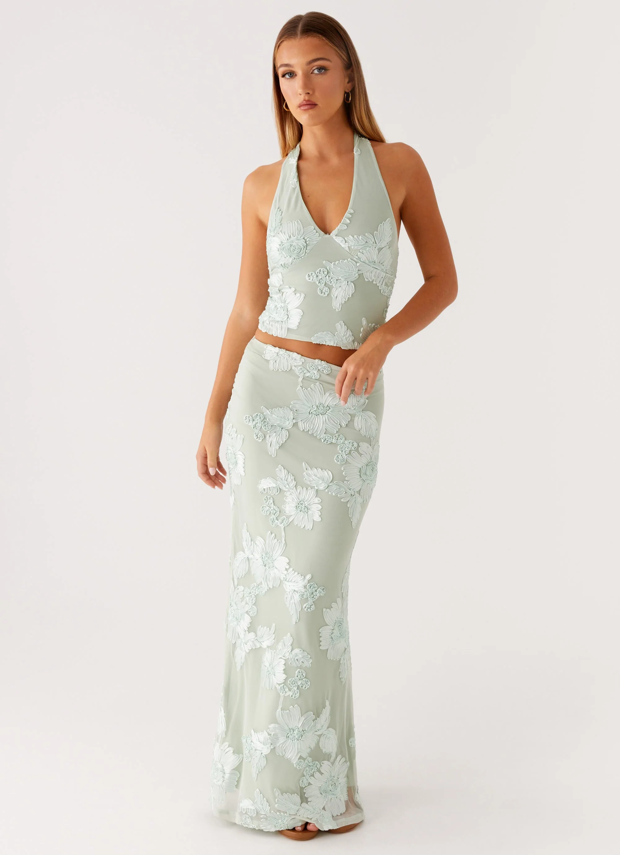 Radiate Maxi Skirt - Sage - Image 5