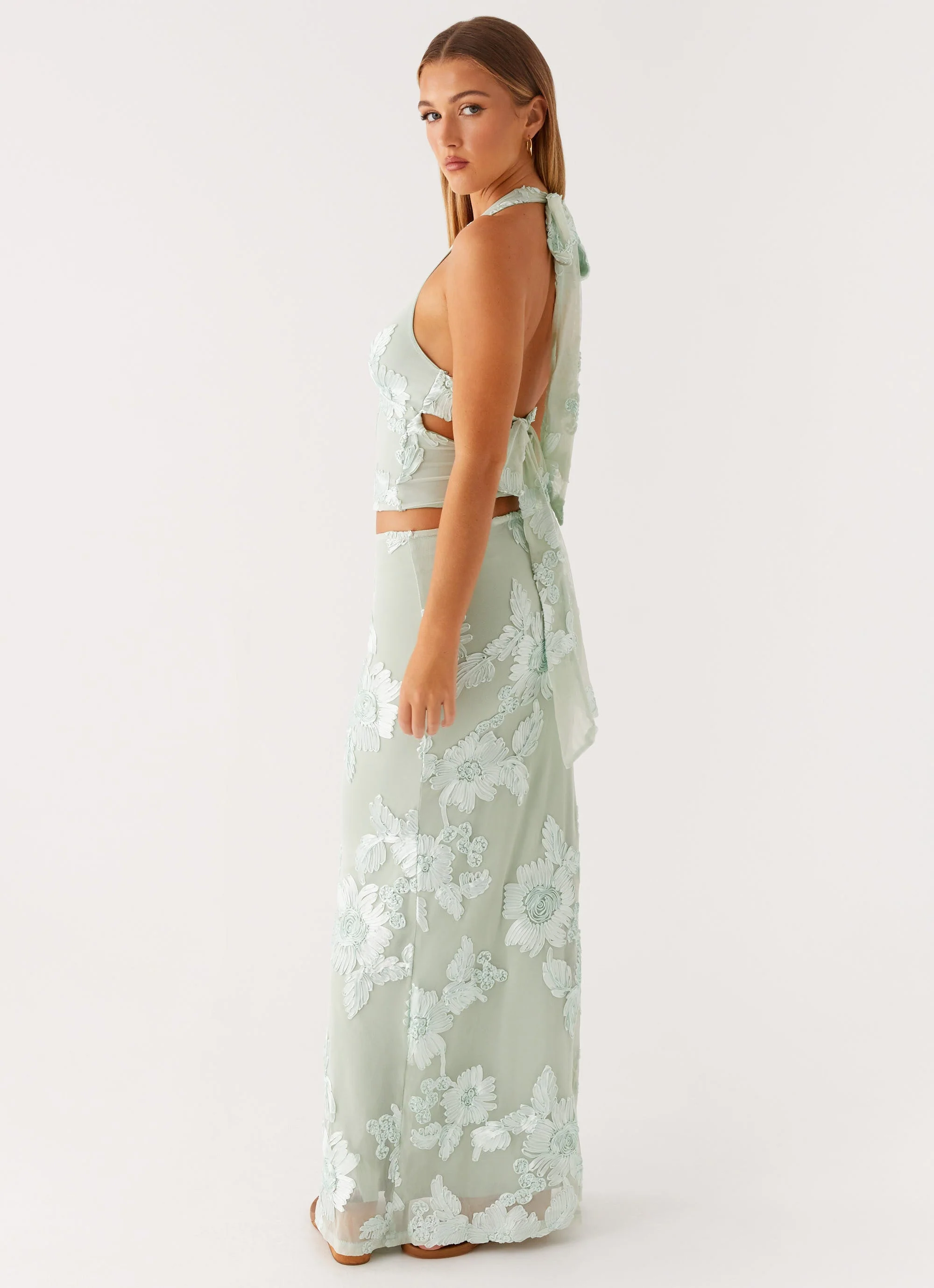 Radiate Maxi Skirt - Sage - Image 6