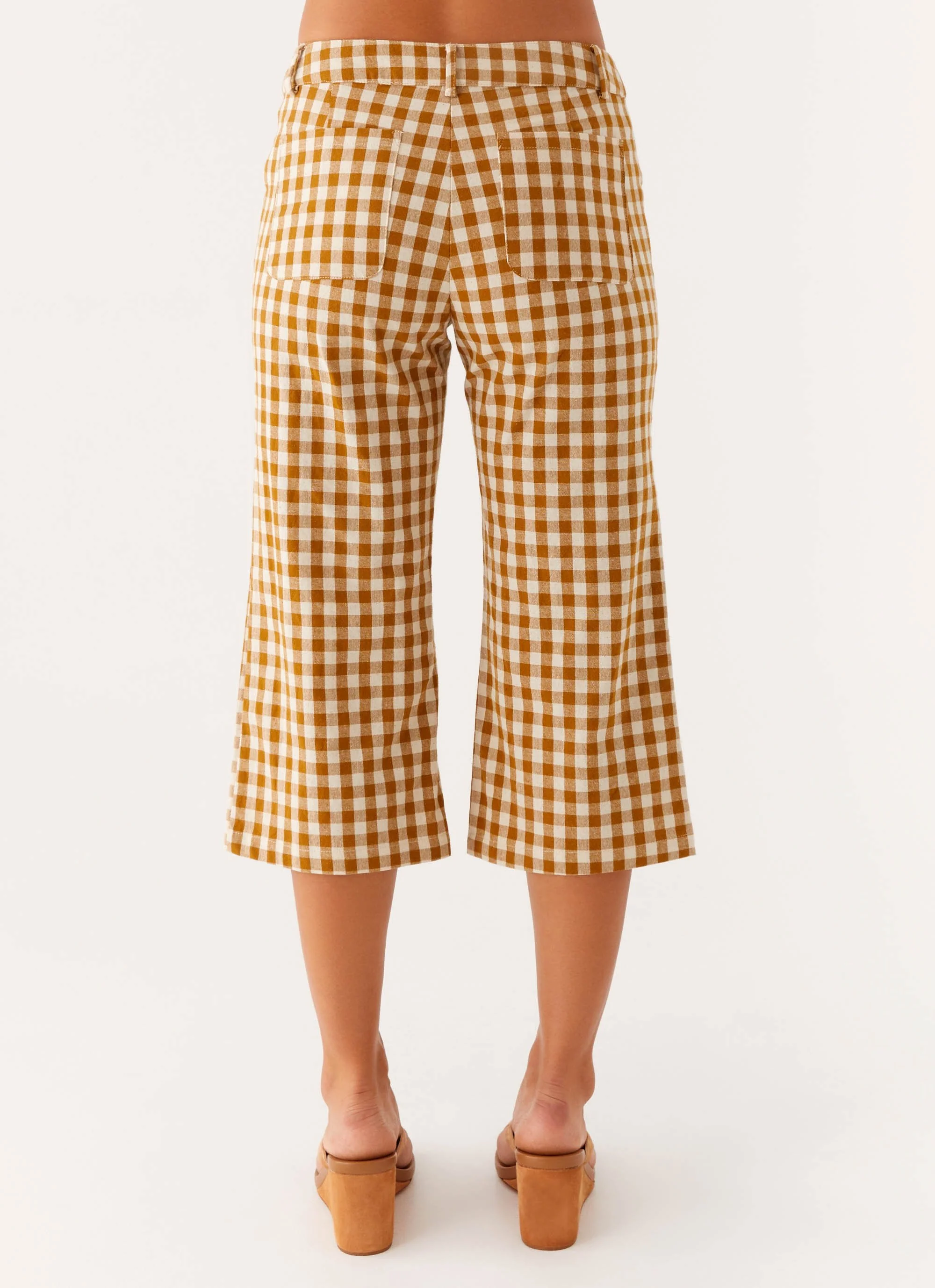 Radley Capri Pants - Brown Gingham - Image 3