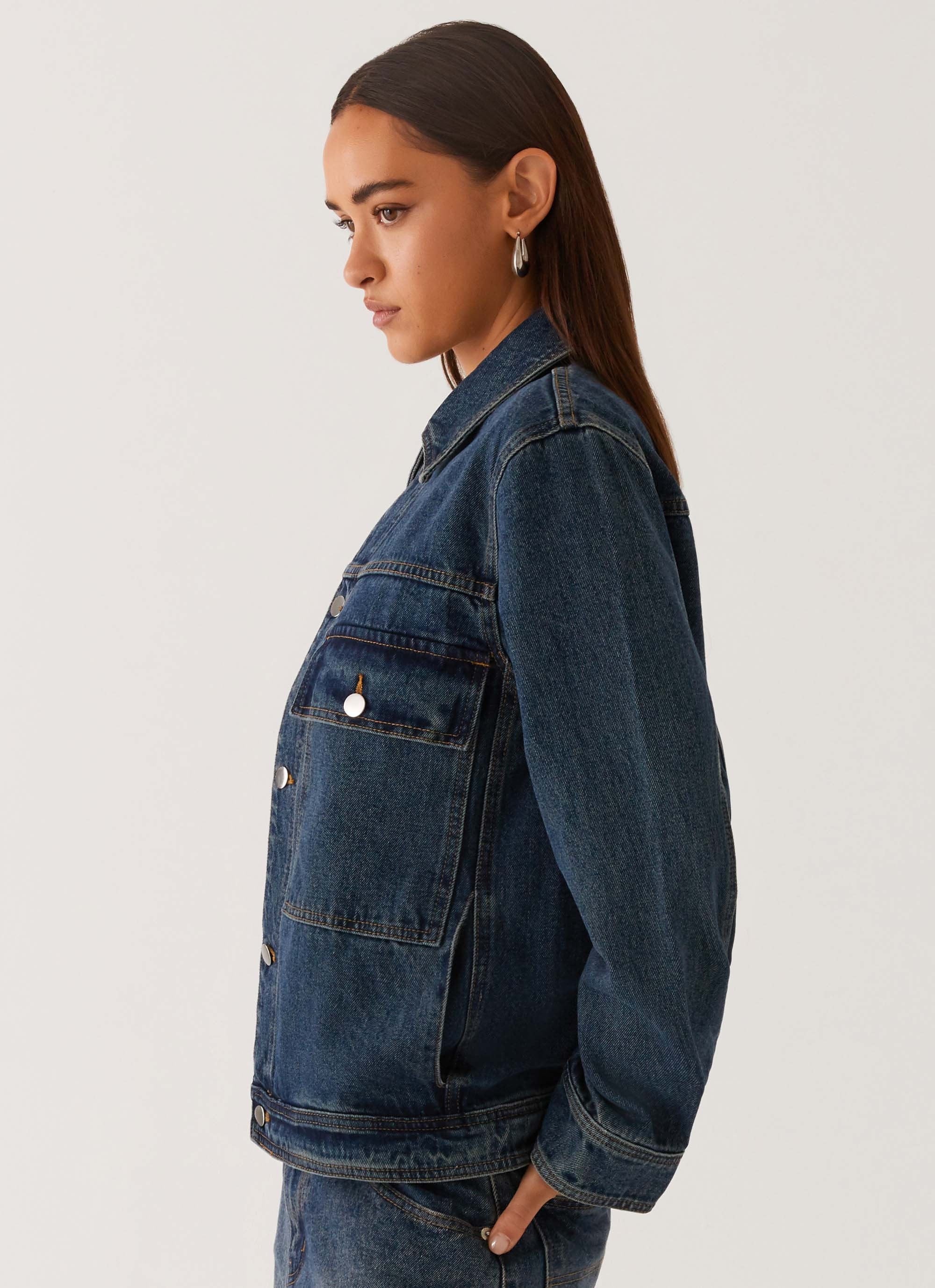 Raelynn Denim Jacket - Indigo - Image 3
