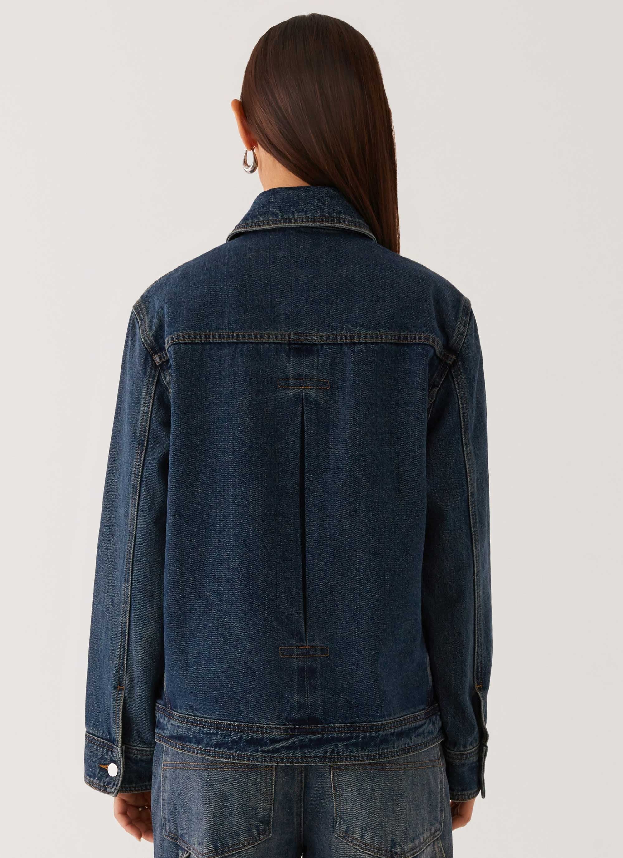 Raelynn Denim Jacket - Indigo - Image 4