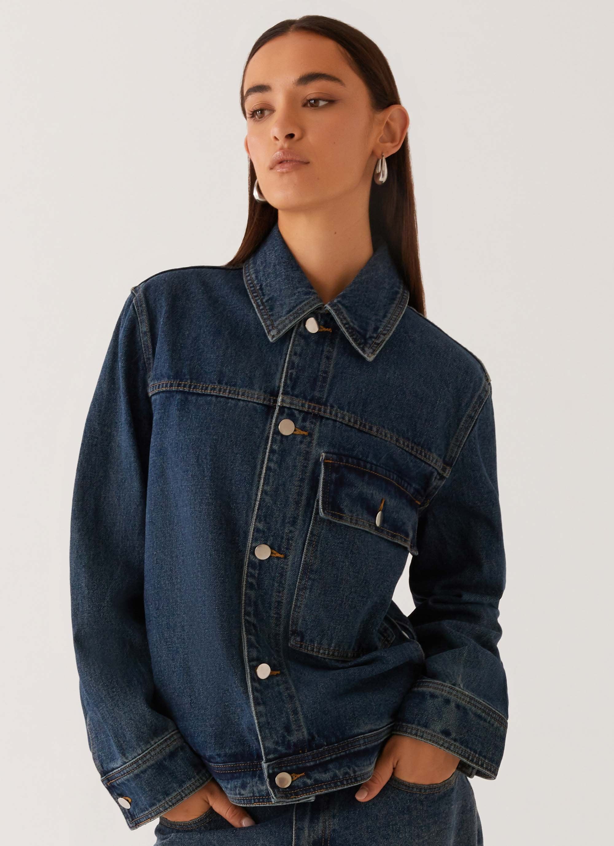 Raelynn Denim Jacket - Indigo - Image 6