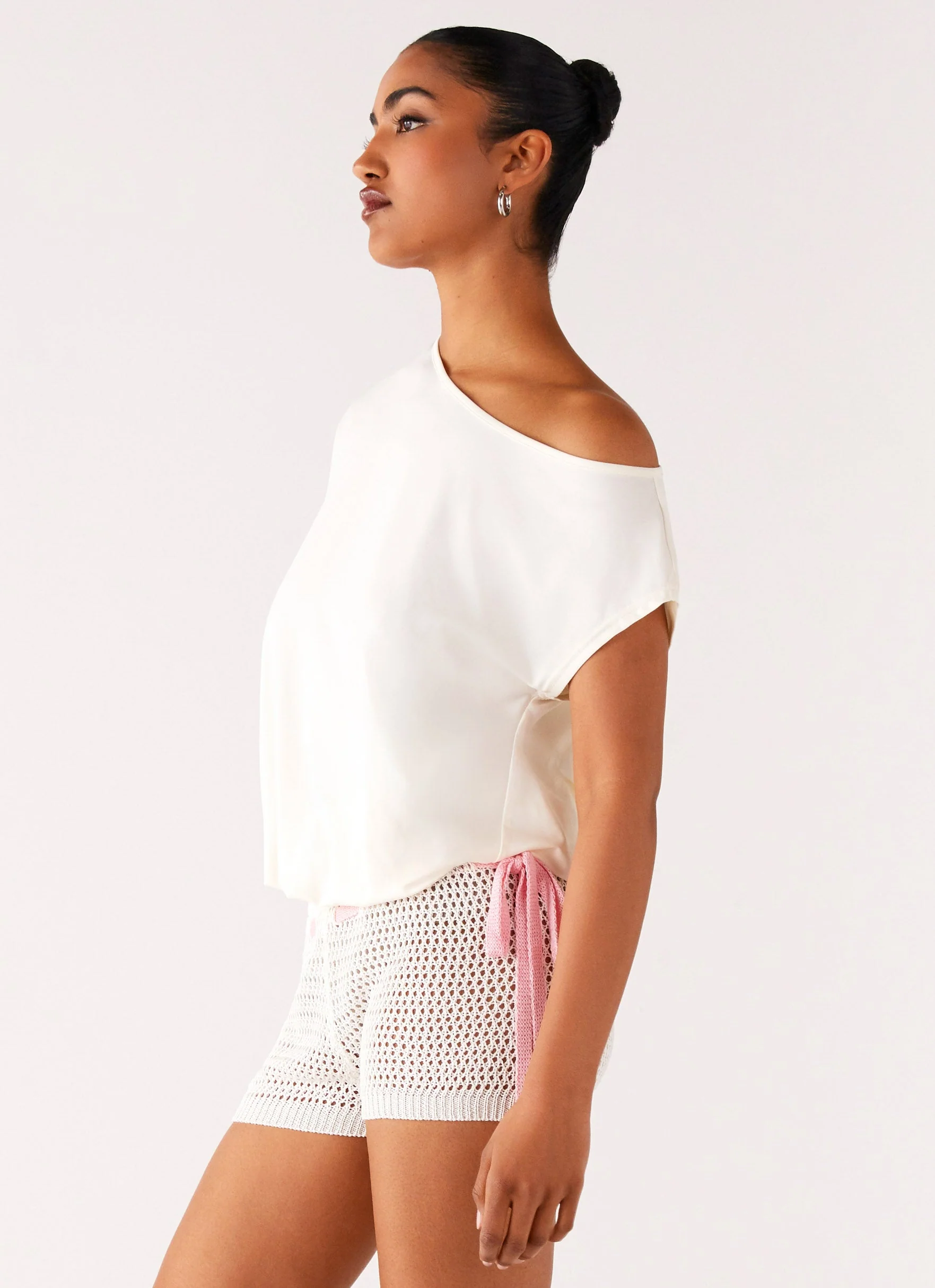 Raeni Off Shoulder Top - Ivory - Image 4