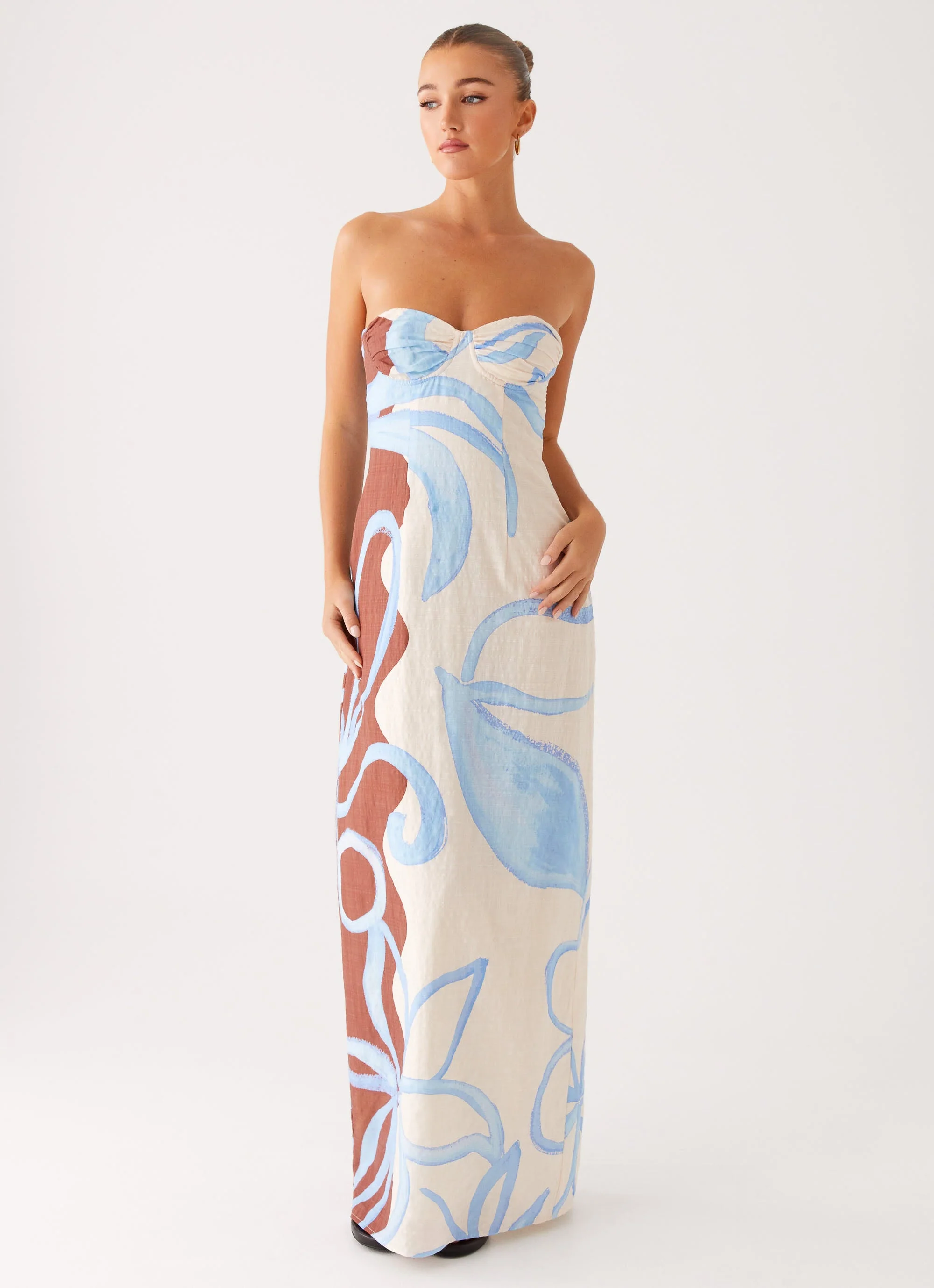 Raiden Maxi Dress - Bloom Wave Print - Image 5