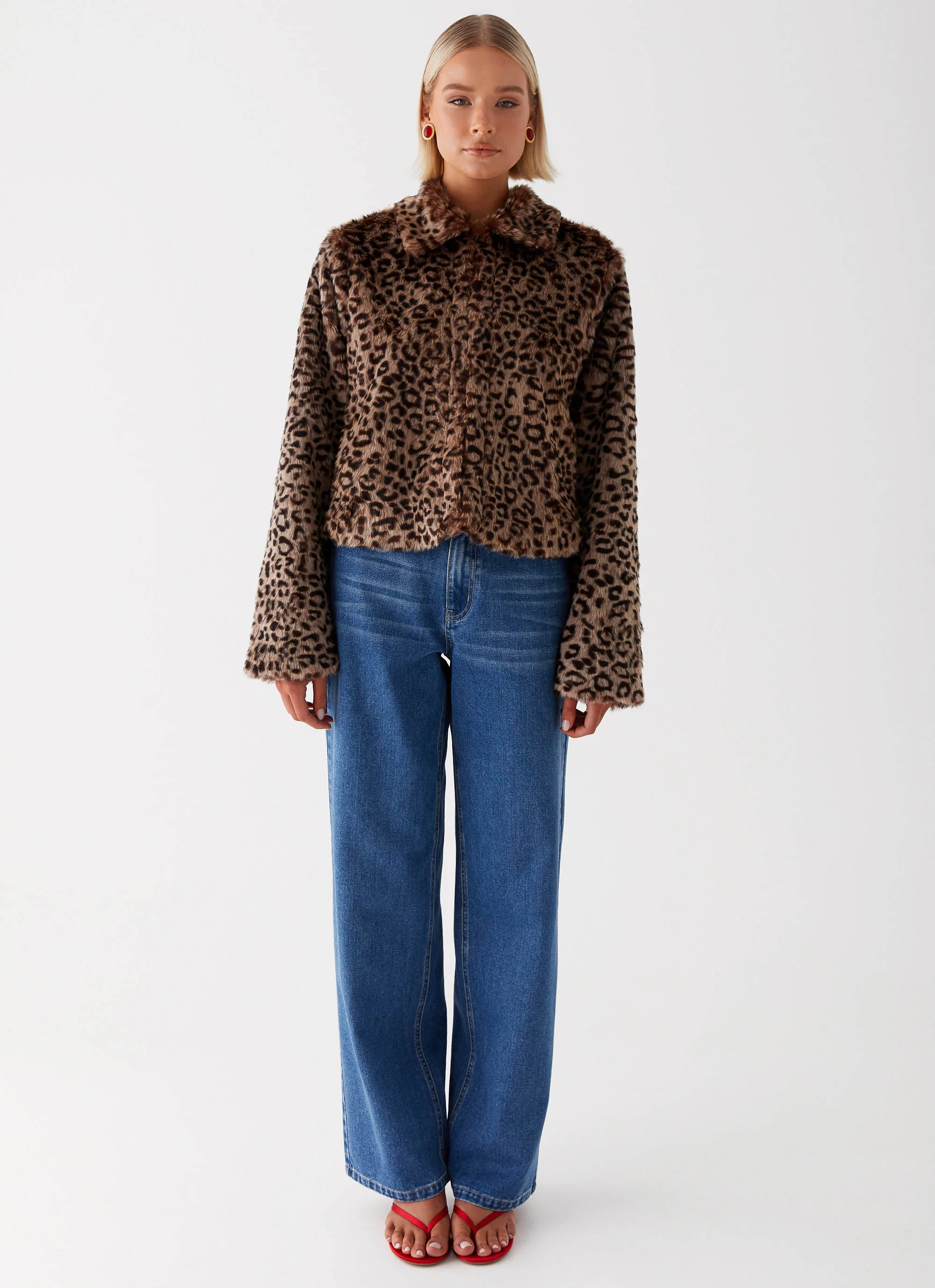 Raleigh Fur Jacket - Leopard - Image 2
