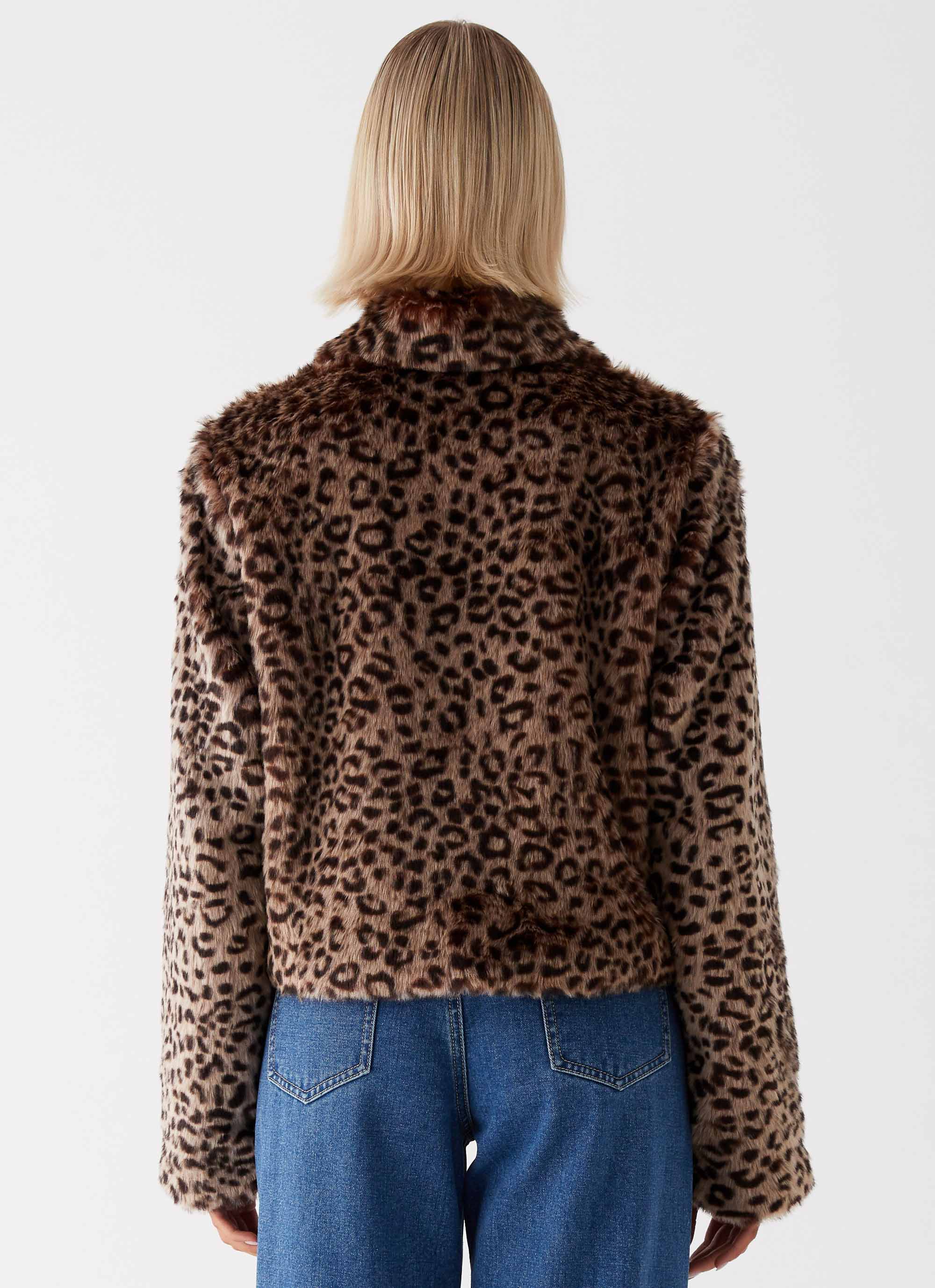 Raleigh Fur Jacket - Leopard - Image 4