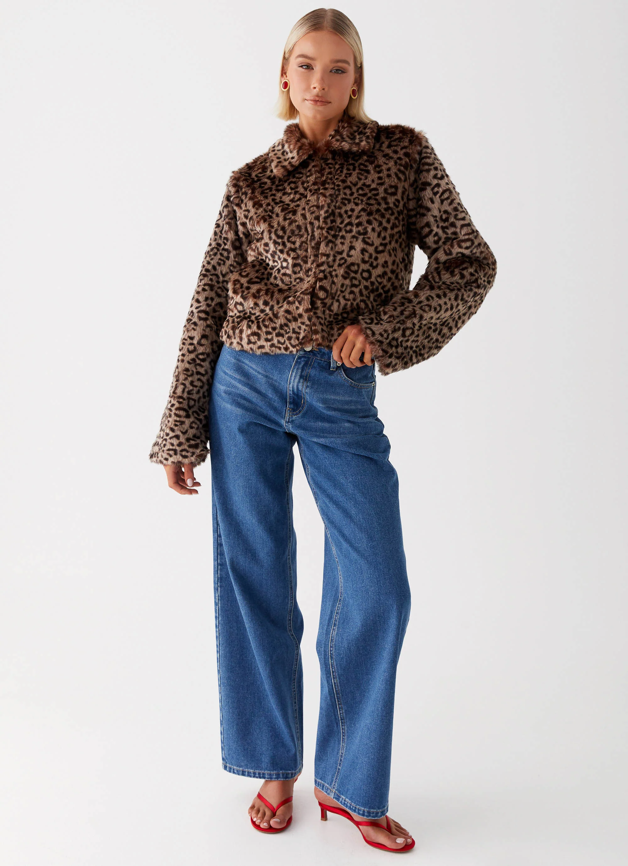Raleigh Fur Jacket - Leopard - Image 6