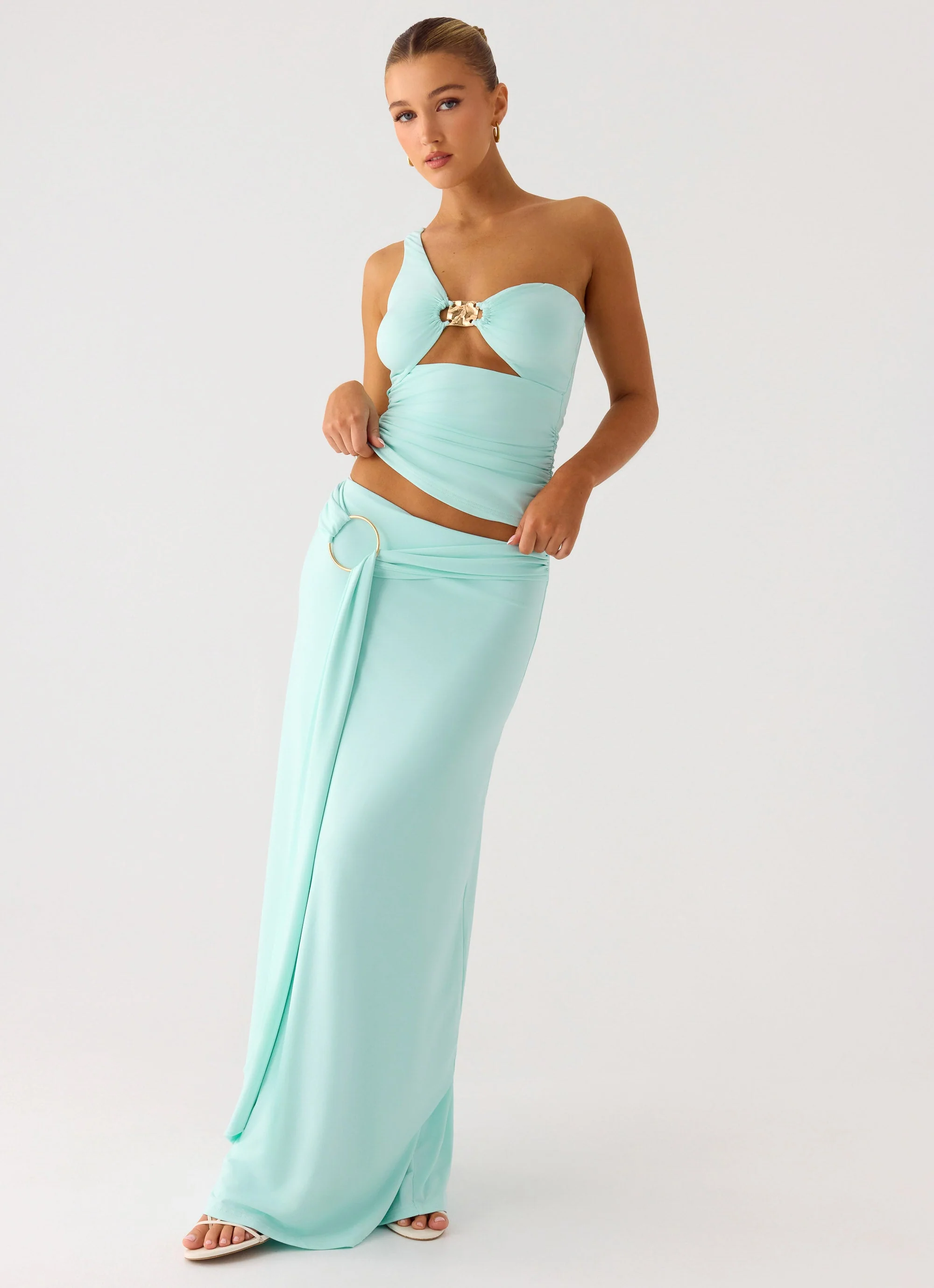 Ravi Maxi Skirt - Aqua - Image 5