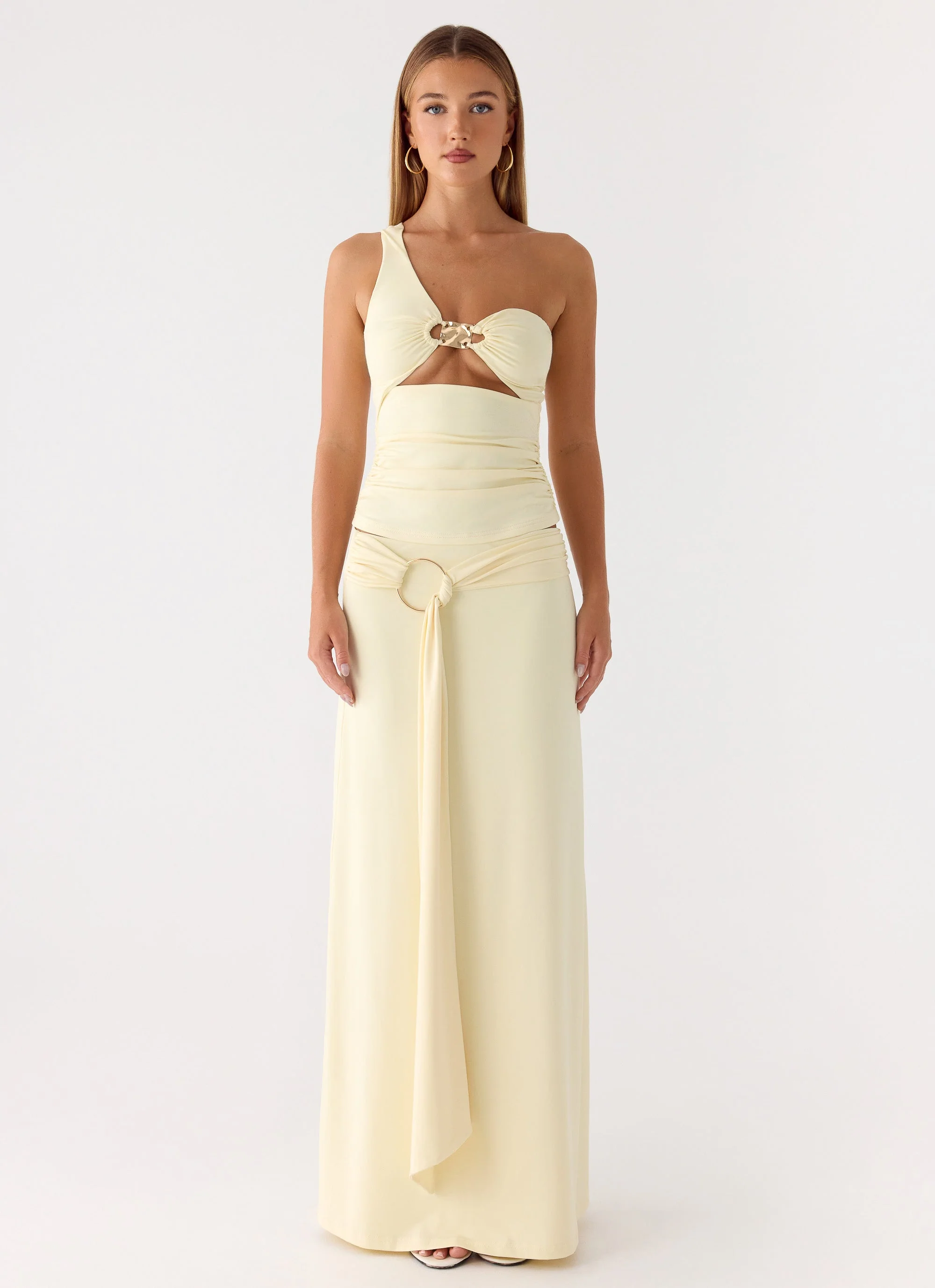 Ravi One Shoulder Top - Yellow - Image 4