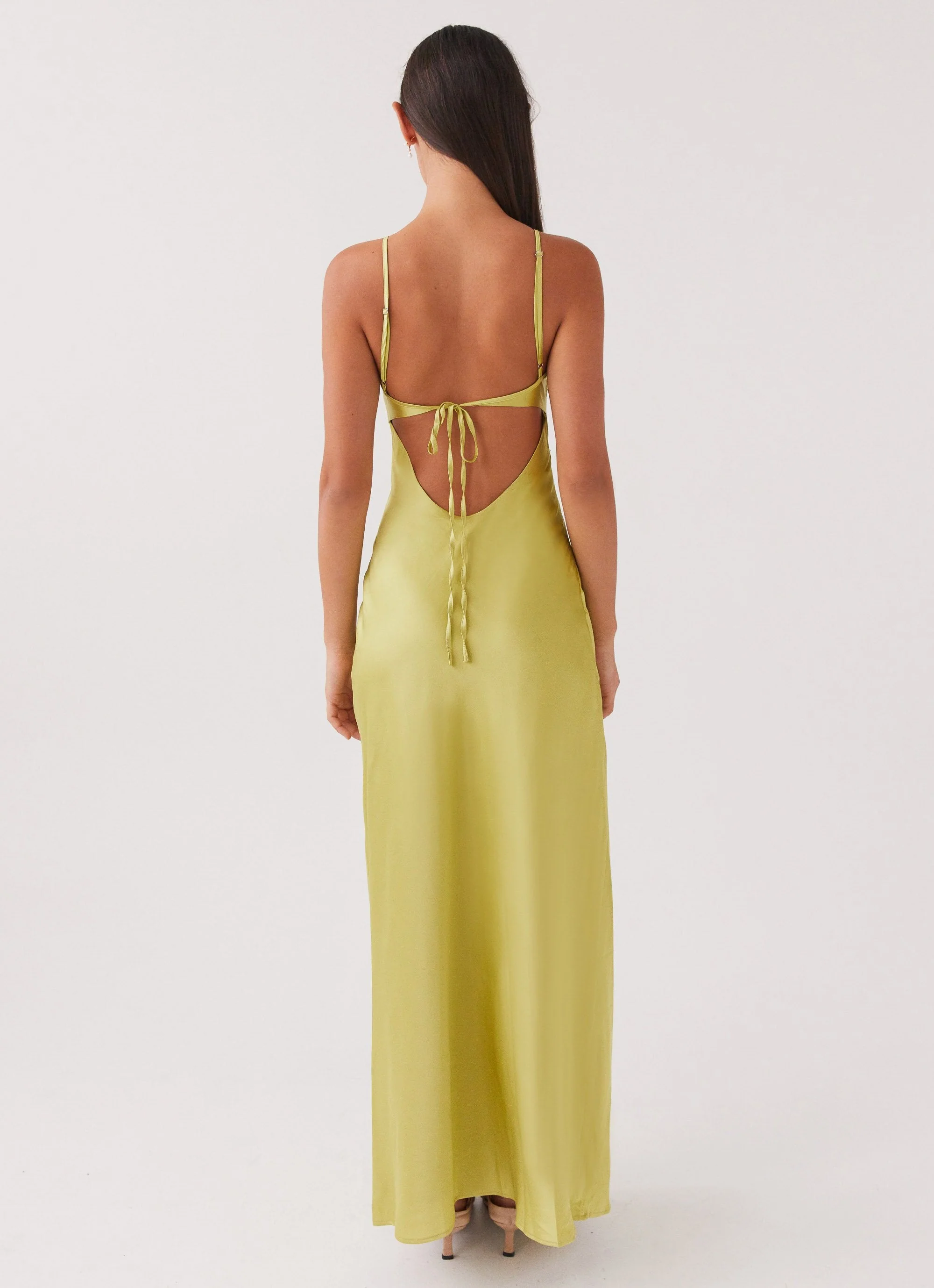 Raylie Cut Out Maxi Dress - Chartreuse - Image 4