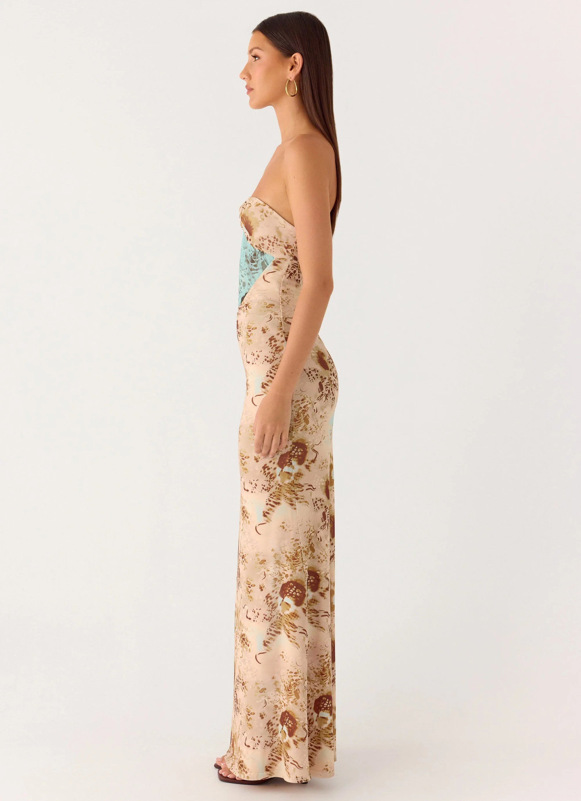 React Strapless Maxi Dress - Desert Blur - Image 2