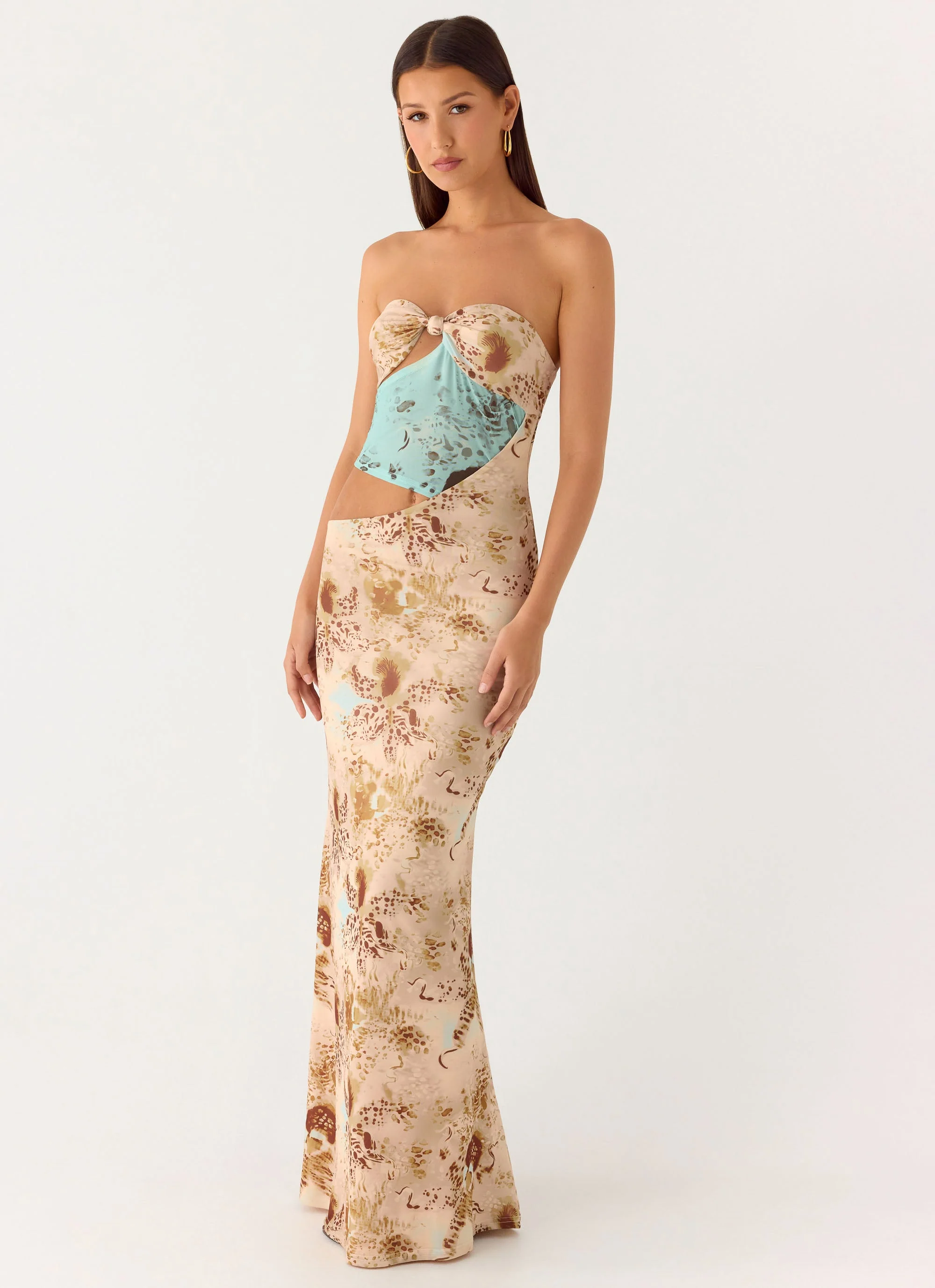 React Strapless Maxi Dress - Desert Blur - Image 4