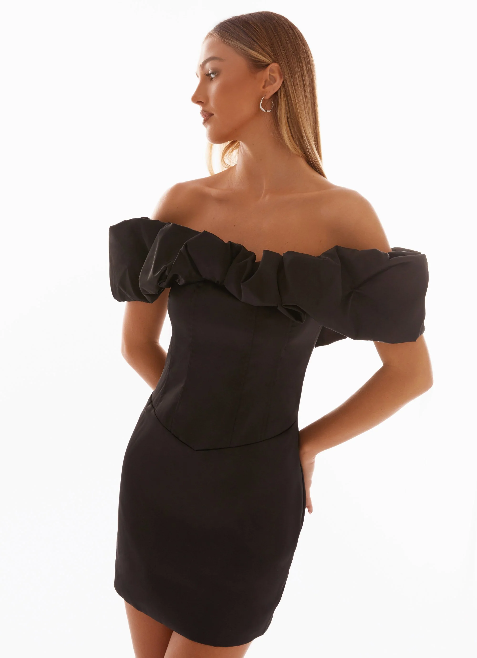 Read My Mind Mini Dress - Black - Image 5