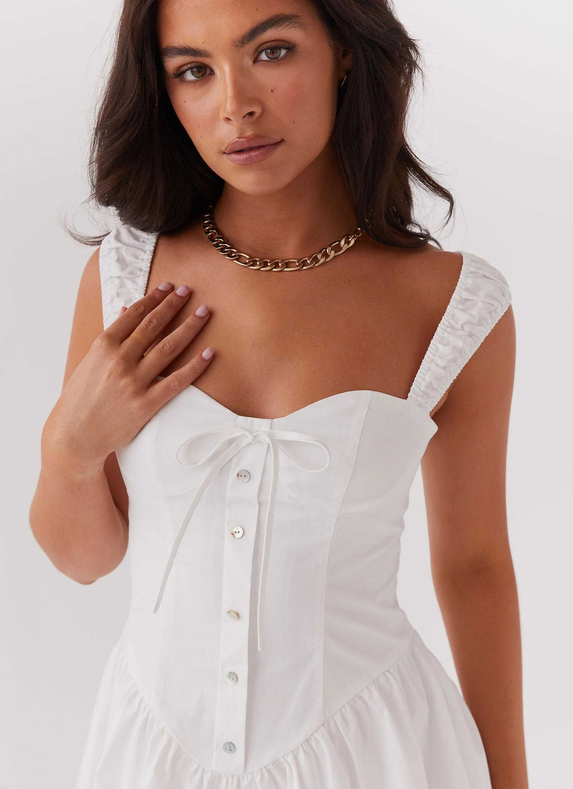 Rebel Heart Corset Dress - White - Image 5
