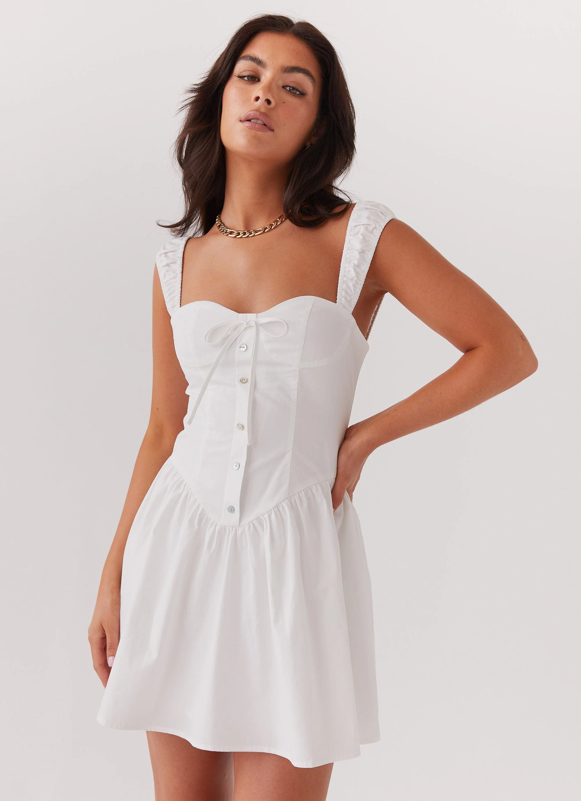 Rebel Heart Corset Dress - White - Image 6