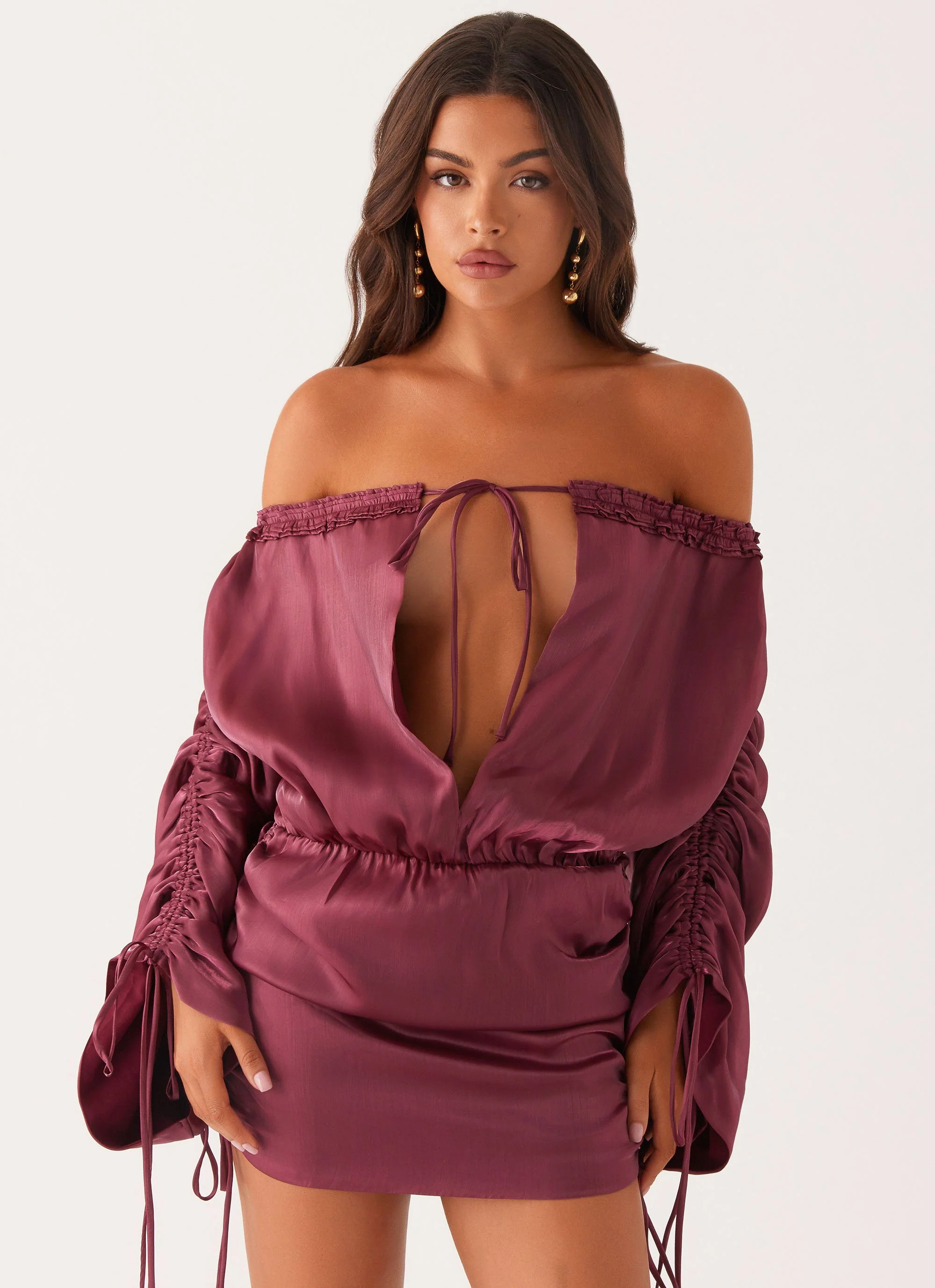 Reeve Mini Dress - Mulberry - Image 3