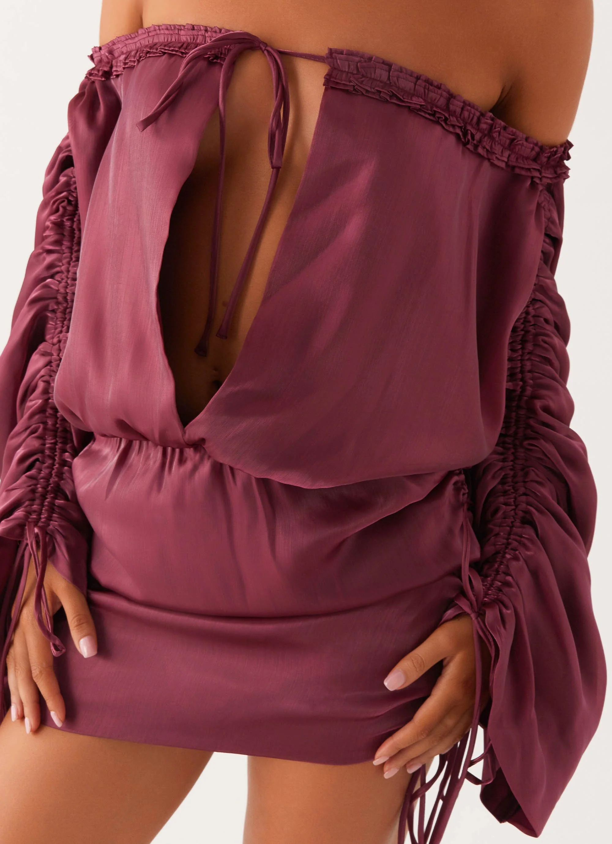 Reeve Mini Dress - Mulberry - Image 6