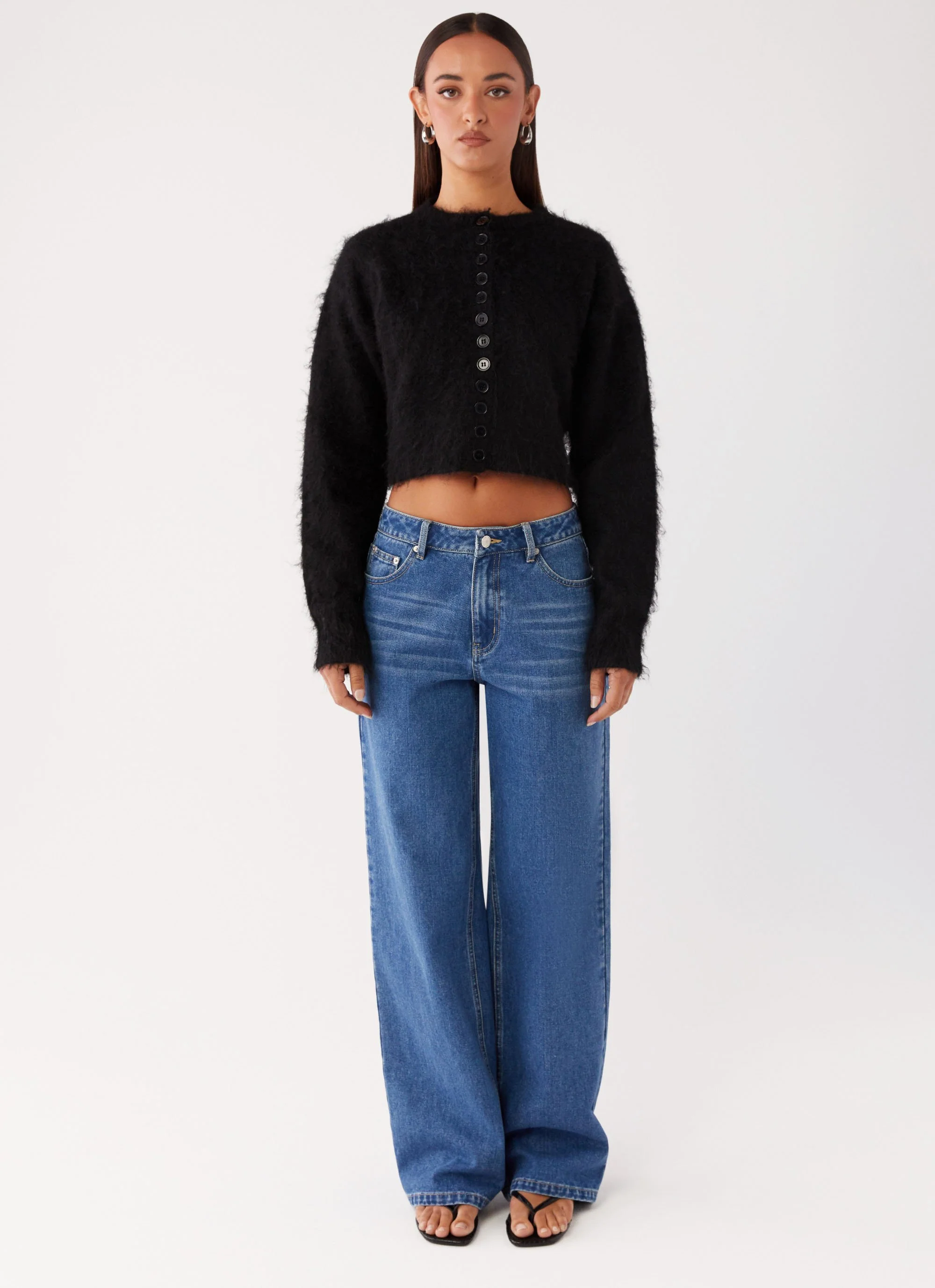 Reign Fitted Cardigan - Black - Image 2