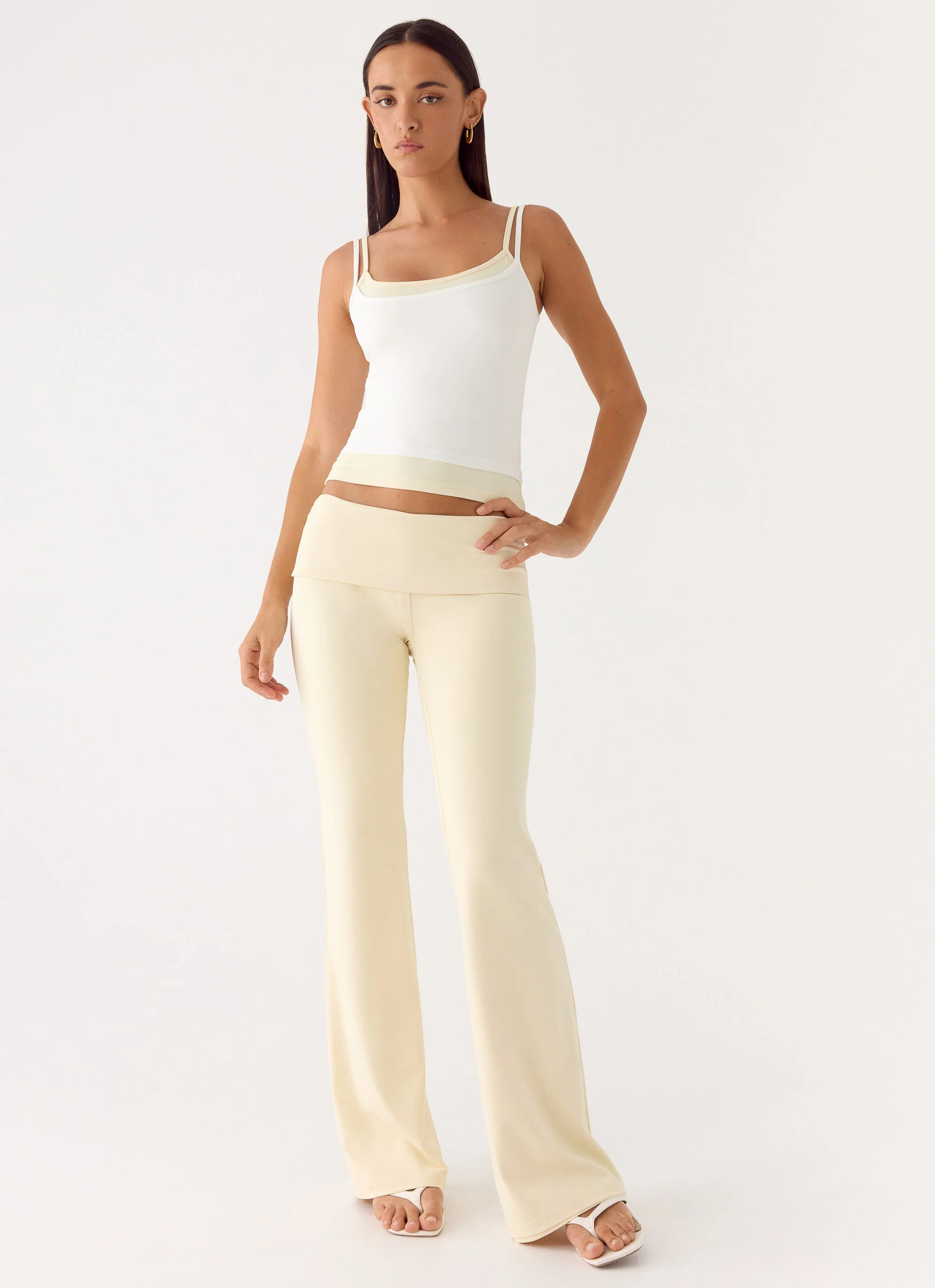 Renae Low Rise Pants - Baby Yellow - Image 5