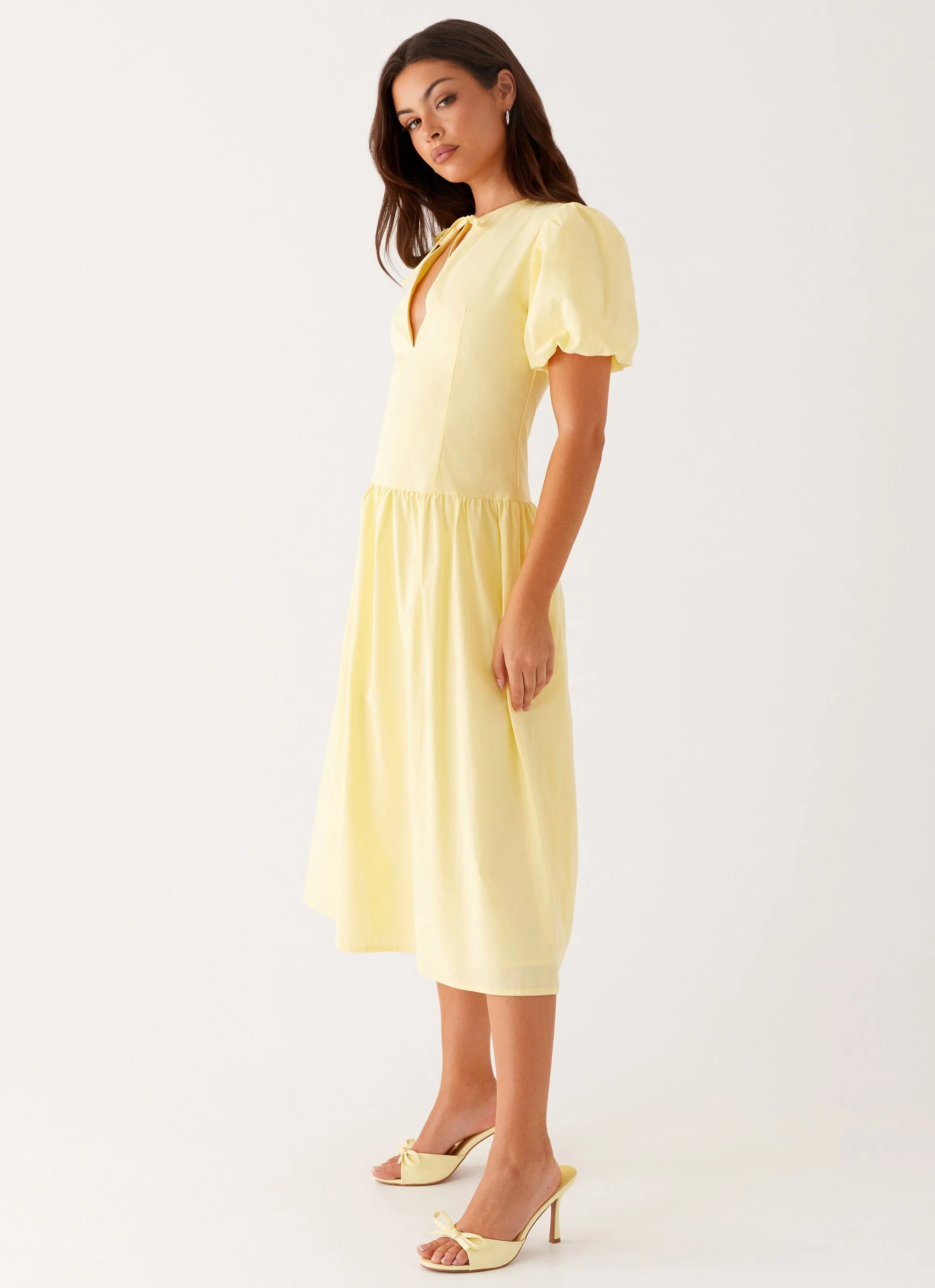Reyna Midi Dress - Yellow - Image 3