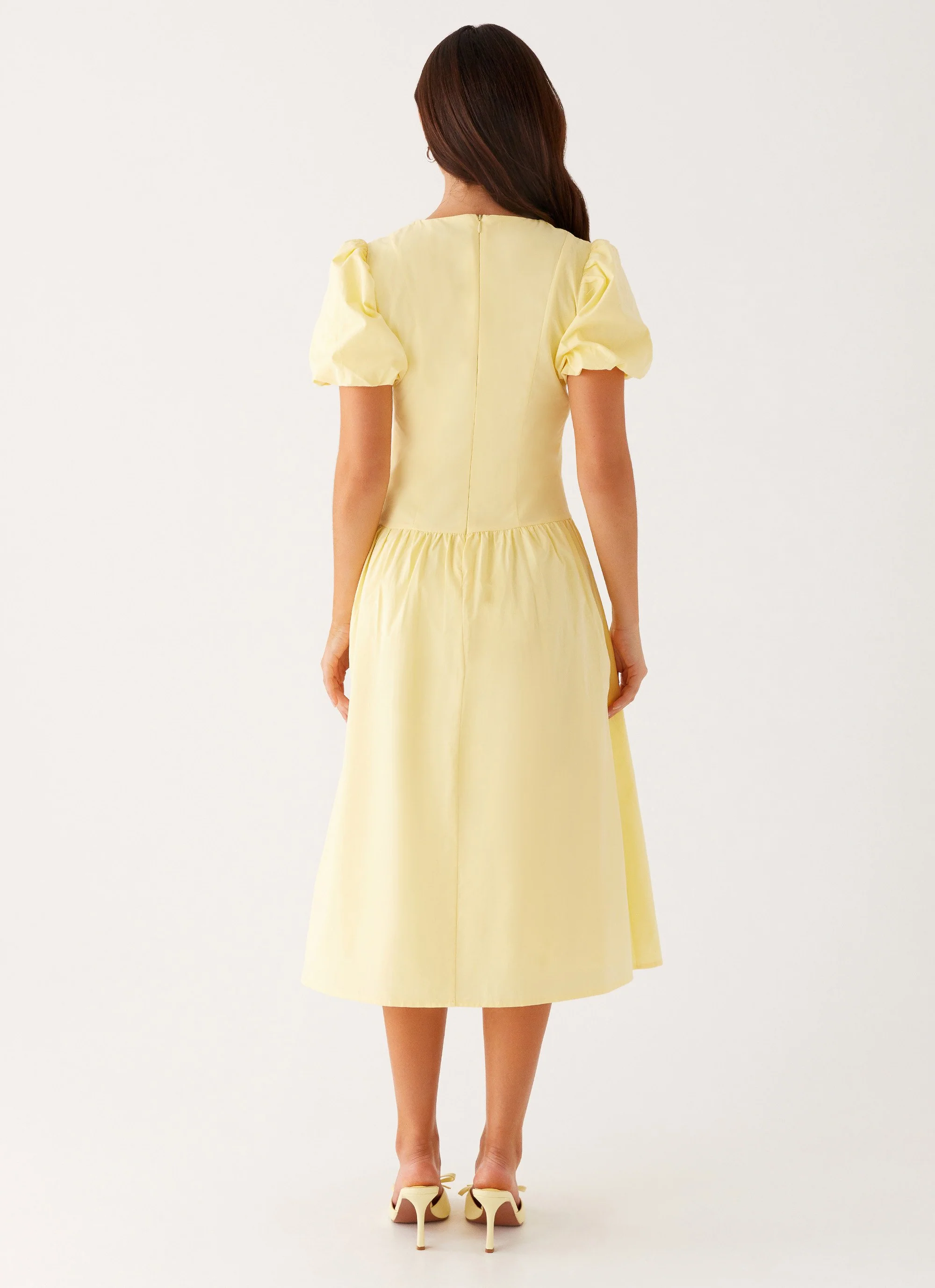 Reyna Midi Dress - Yellow - Image 4