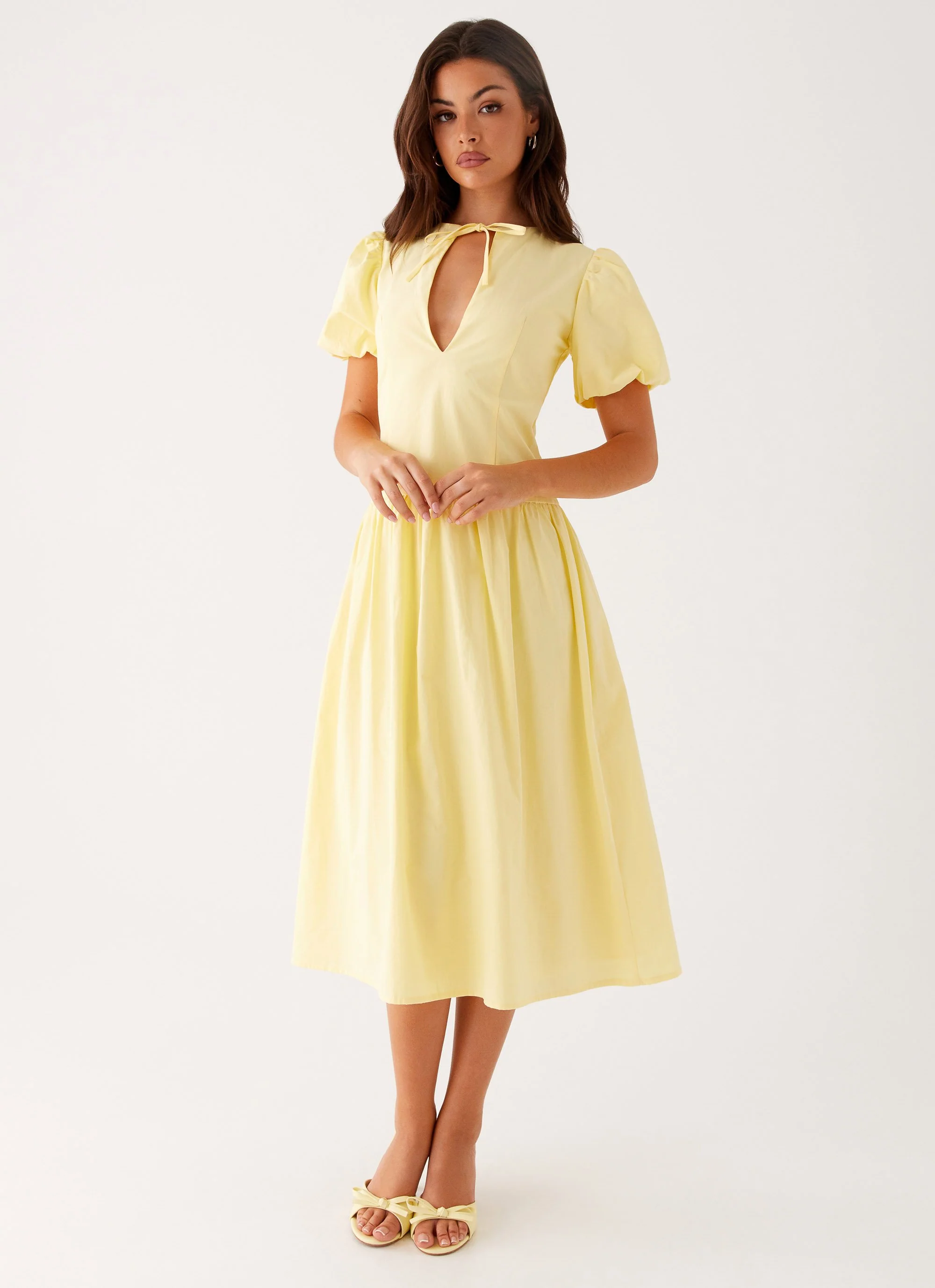 Reyna Midi Dress - Yellow - Image 6