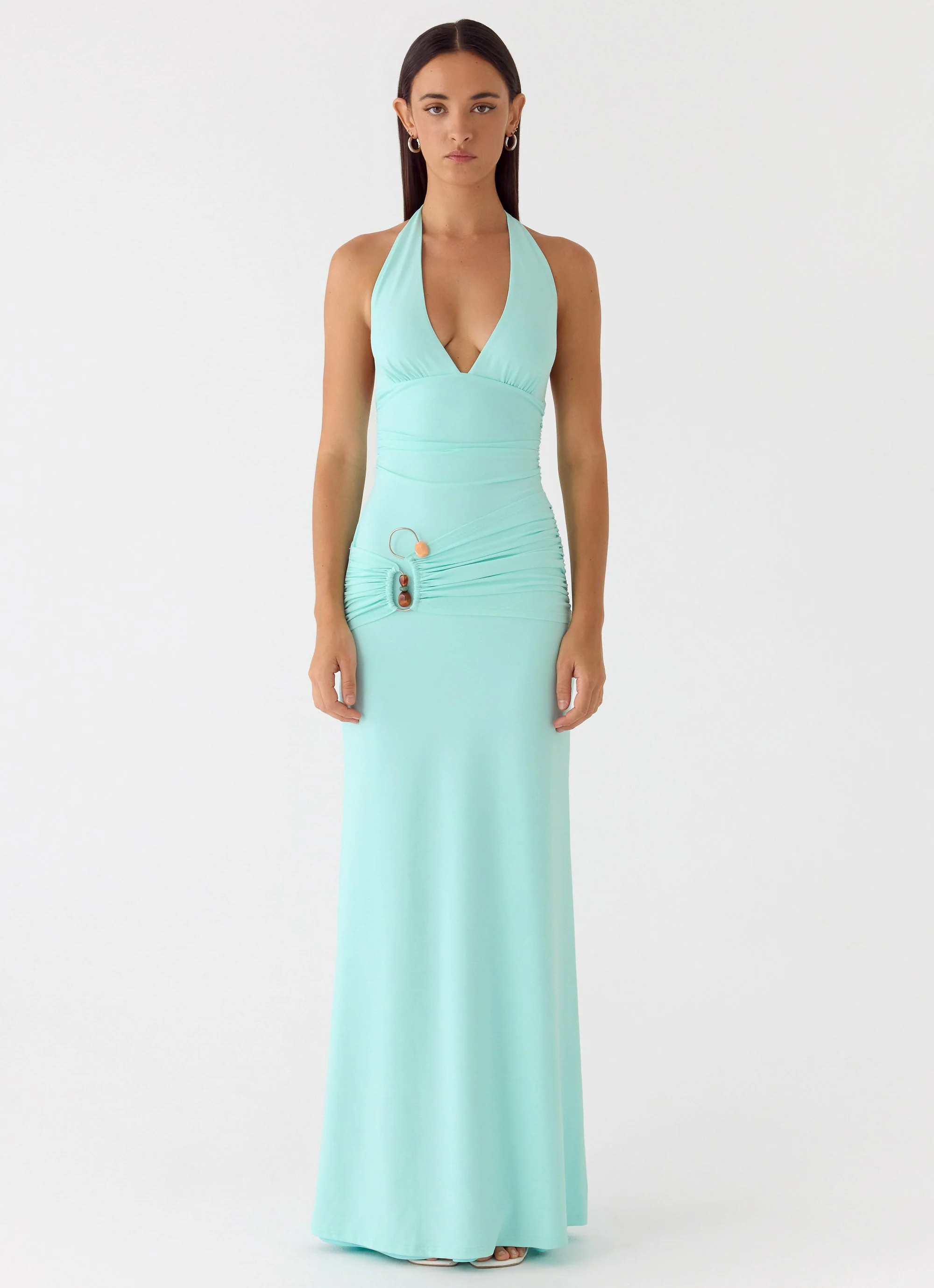 Rhia Halter Maxi Dress - Mint - Image 4