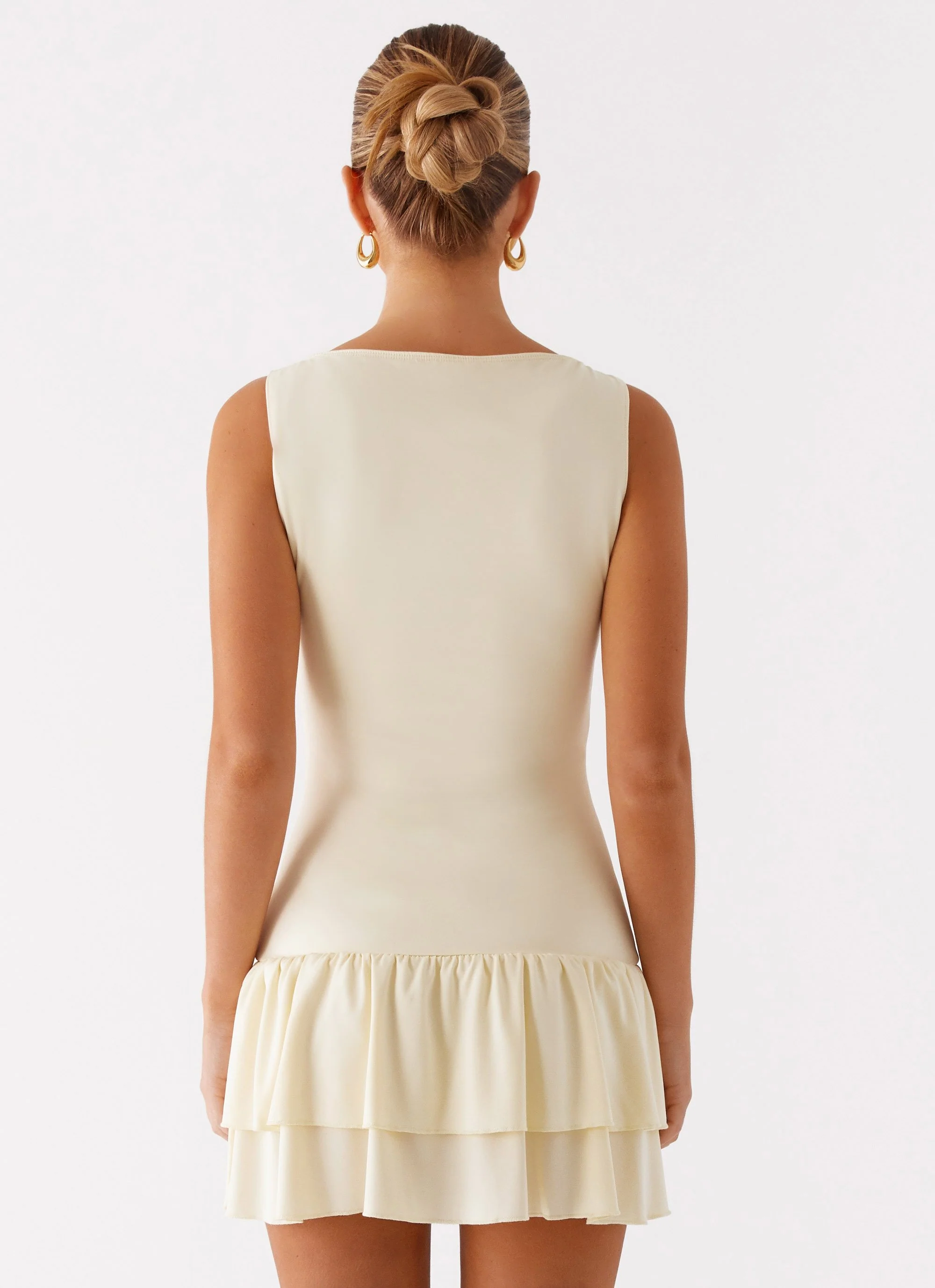 Rhiannon Frill Mini Dress - Yellow - Image 4