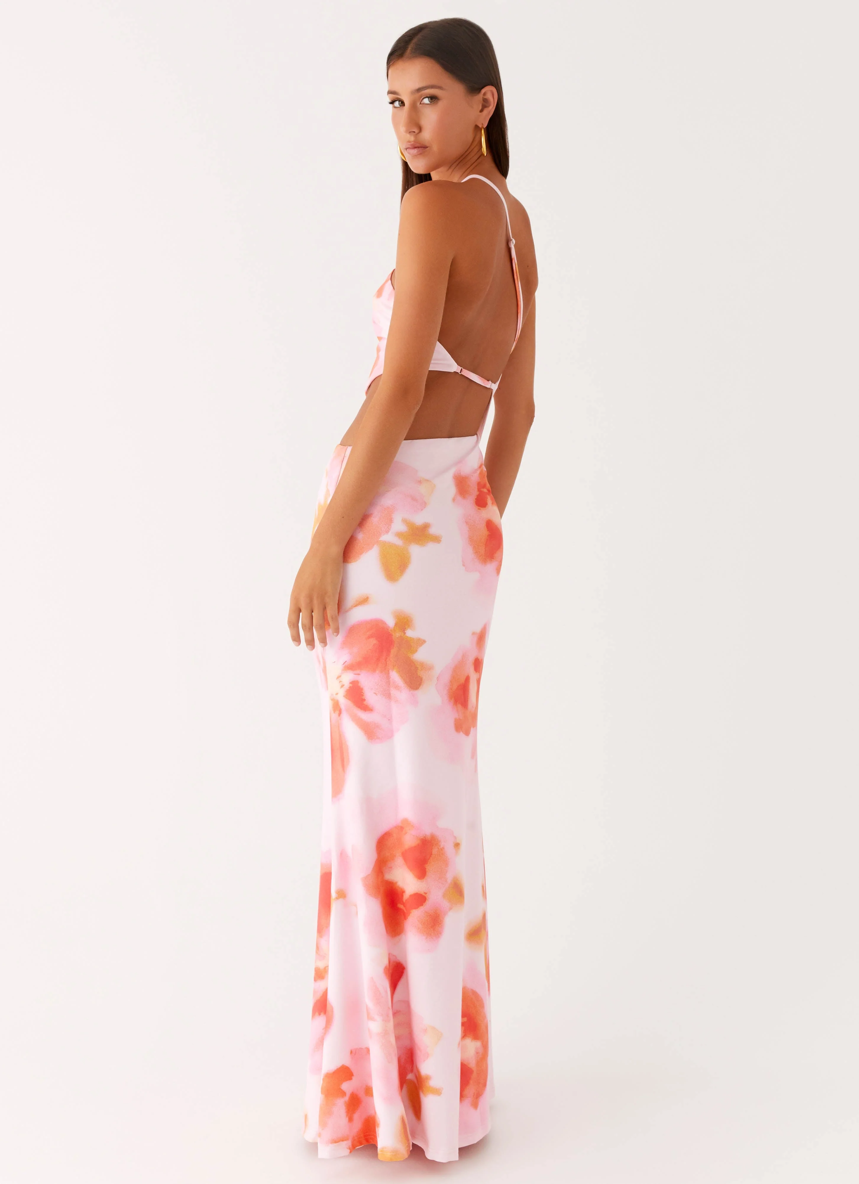 Riano Cut Out Maxi Dress - Blushing Blossom - Image 5