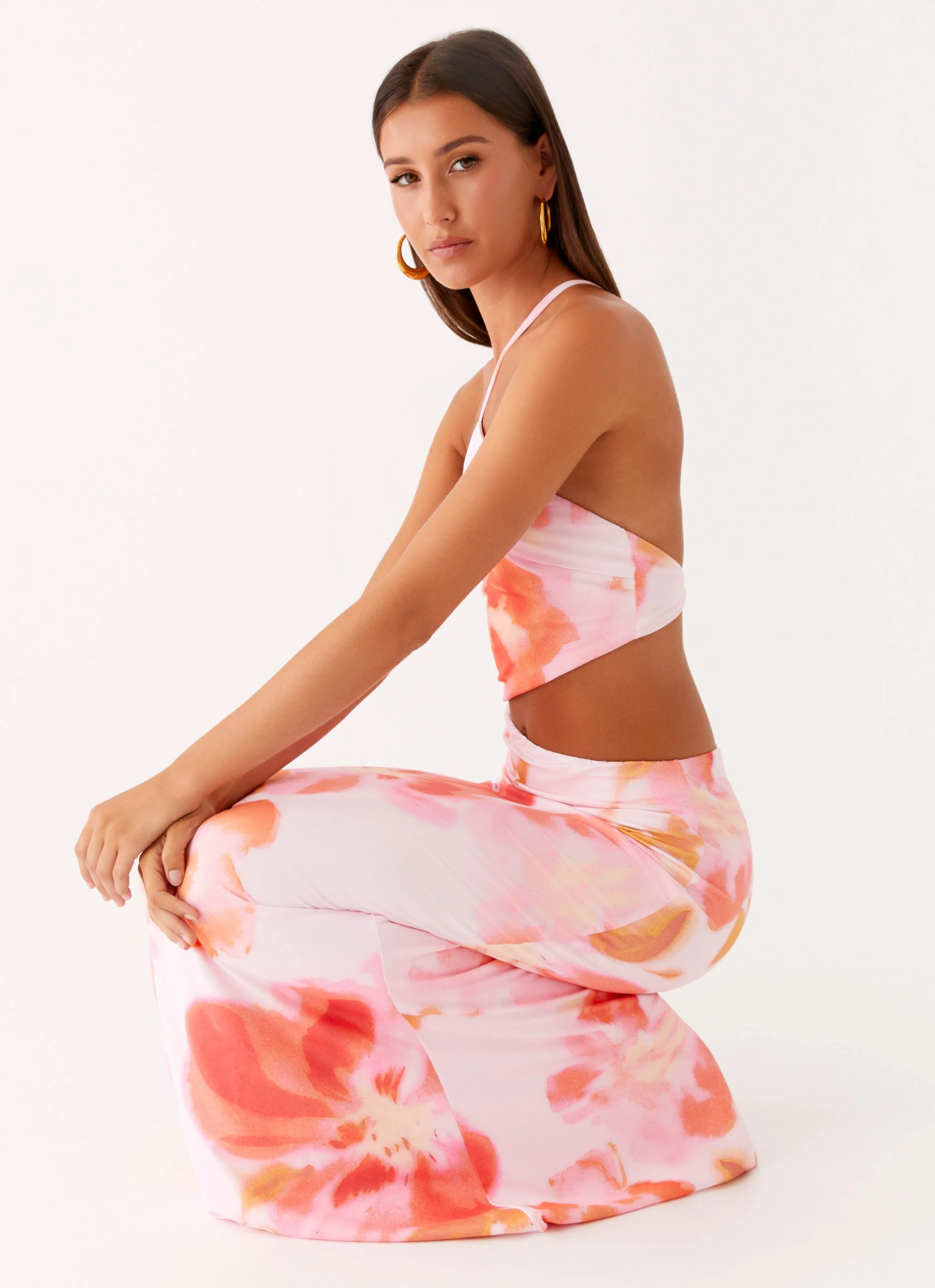 Riano Cut Out Maxi Dress - Blushing Blossom - Image 6