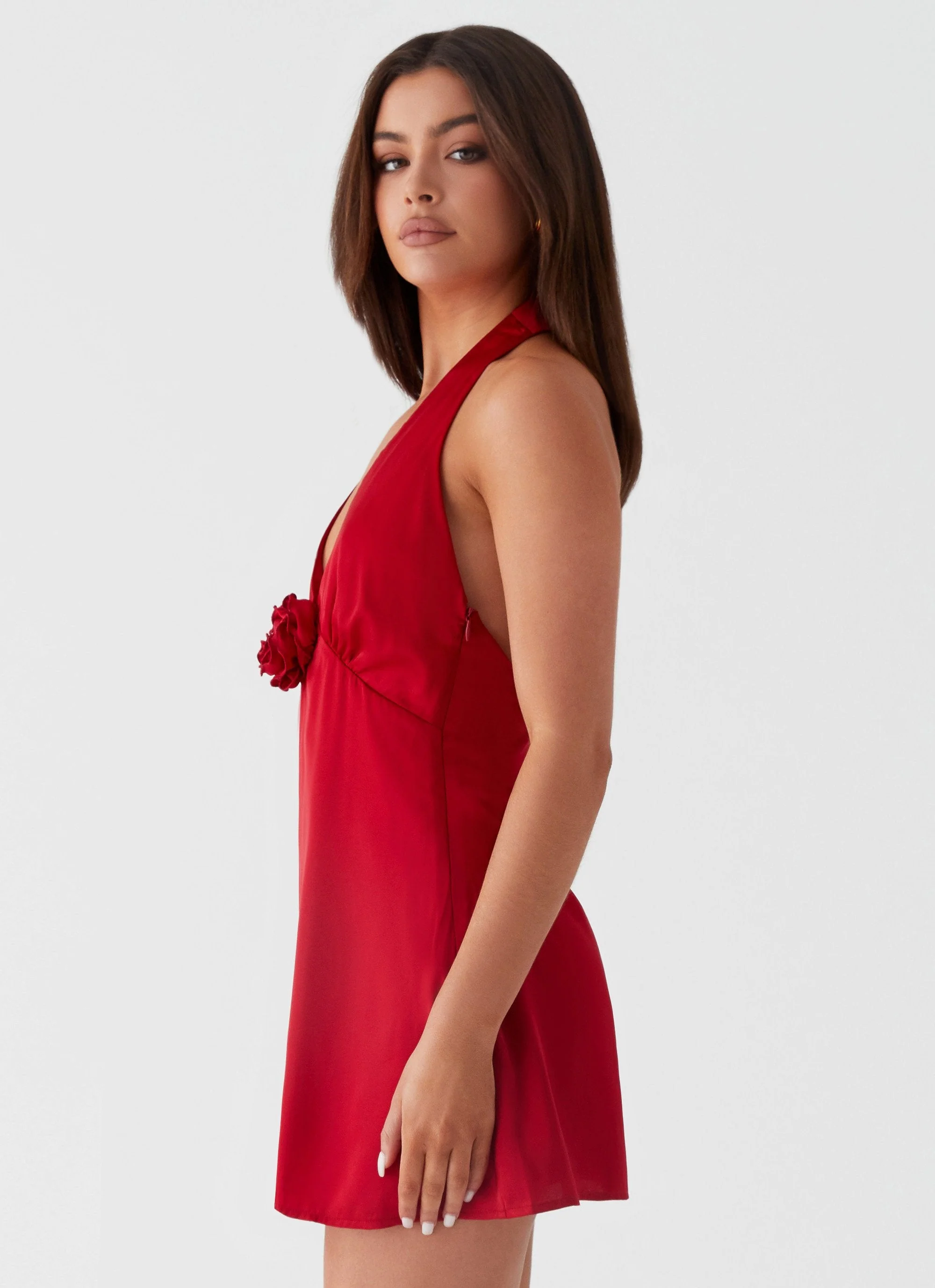 Rich Love Mini Dress - Red - Image 4