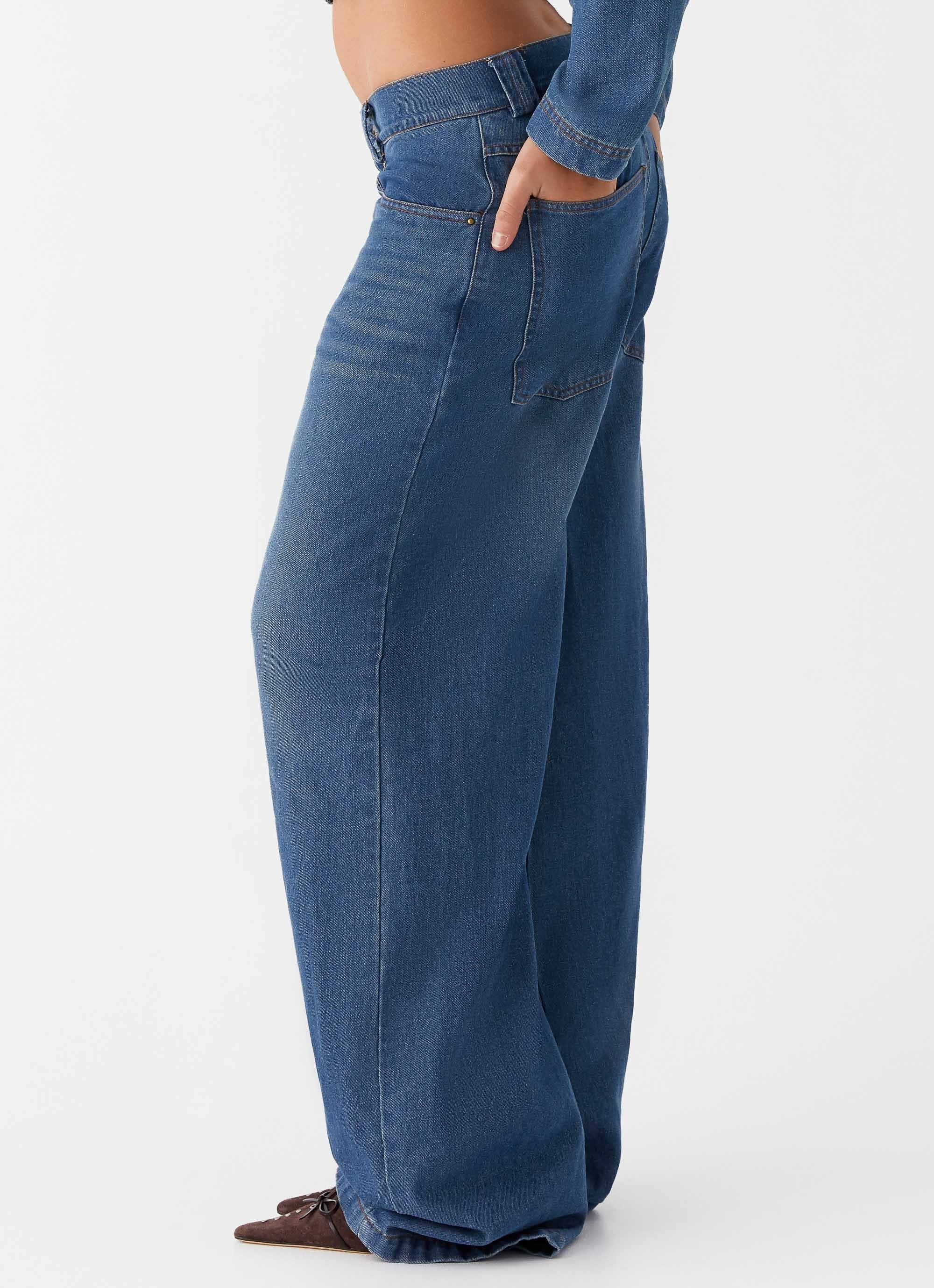 Ride Elegant Baggy Jeans - Vintage Blue Wash - Image 3