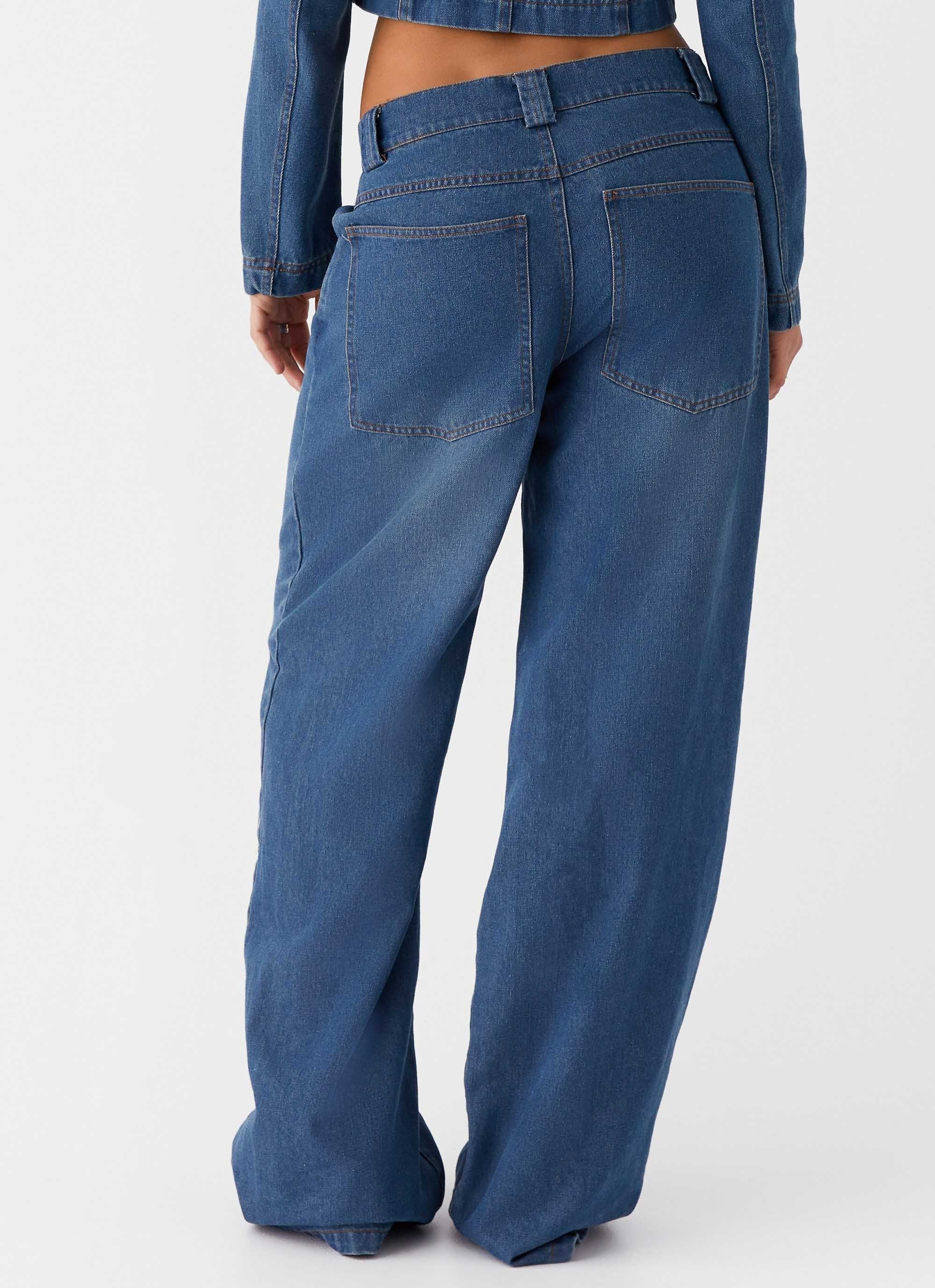 Ride Elegant Baggy Jeans - Vintage Blue Wash - Image 4