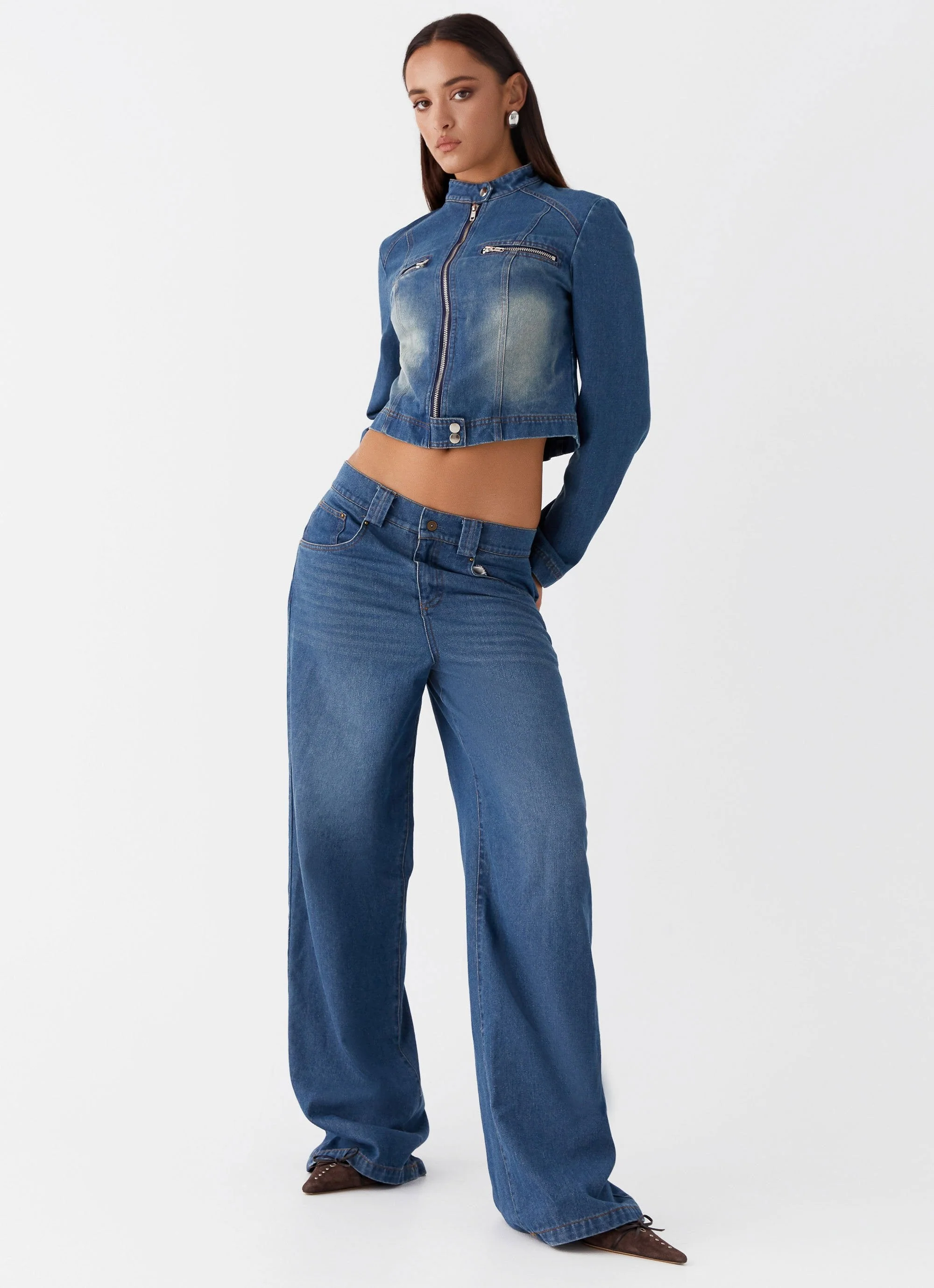 Ride Elegant Baggy Jeans - Vintage Blue Wash - Image 6