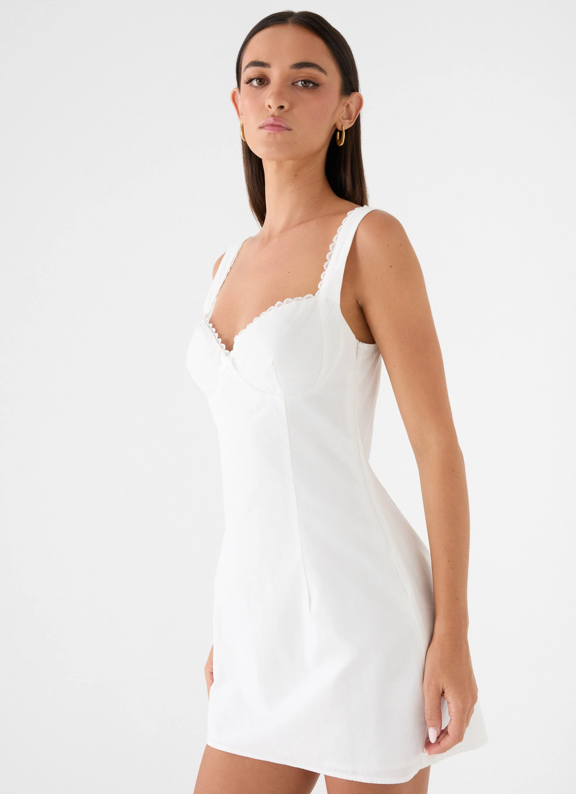 Riva Bella Mini Dress - White - Image 5