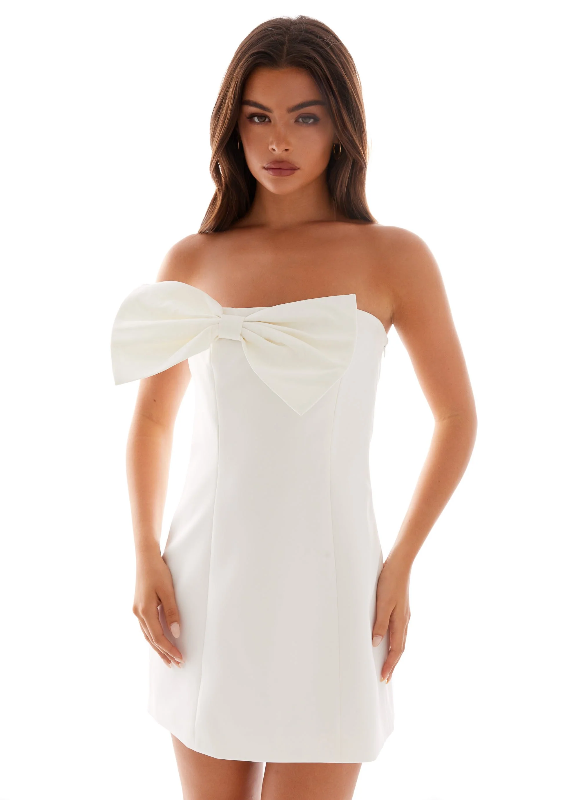 Riva Mini Dress - White - Image 5