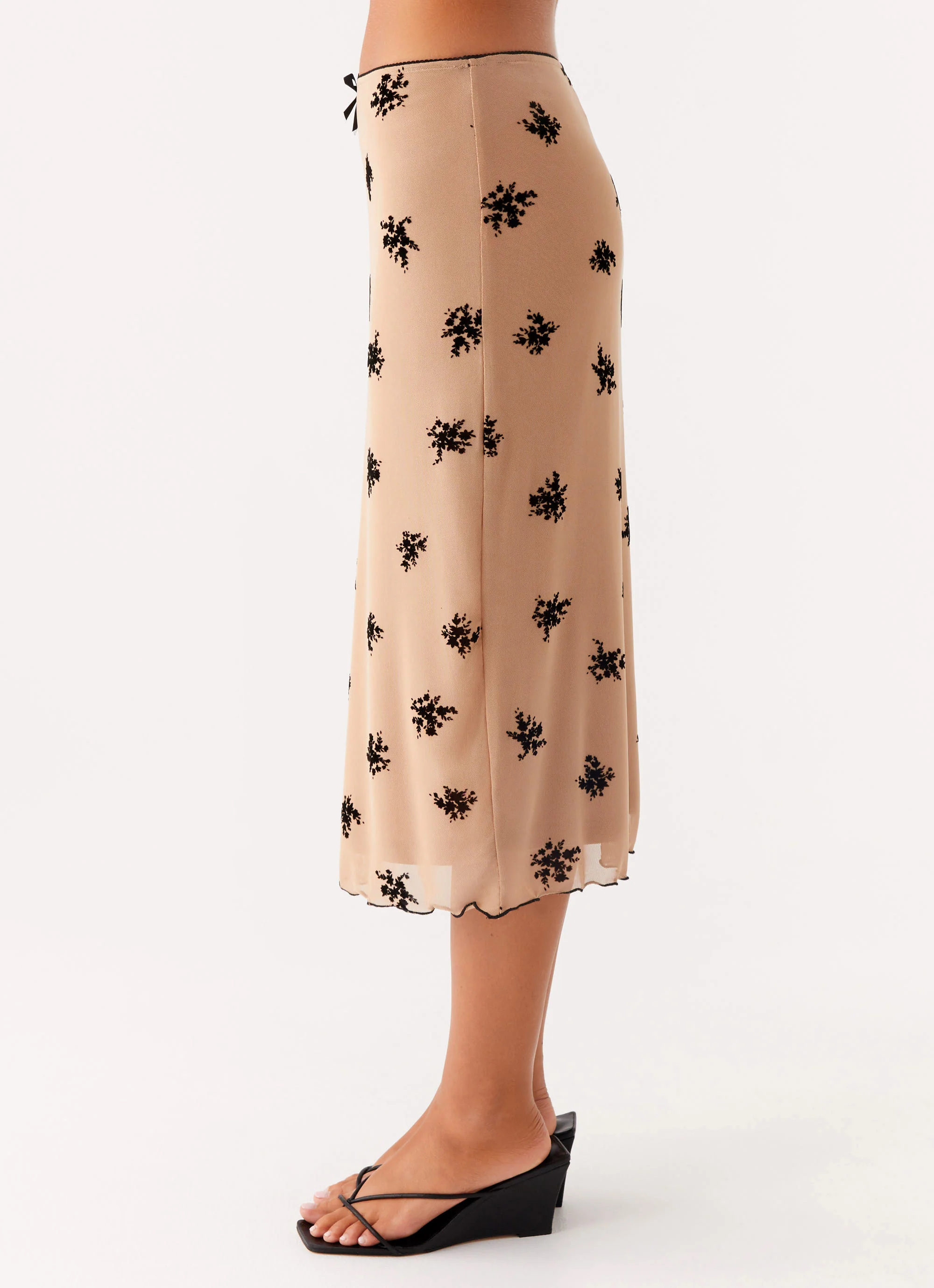 Rocca Midi Skirt - Nude - Image 3