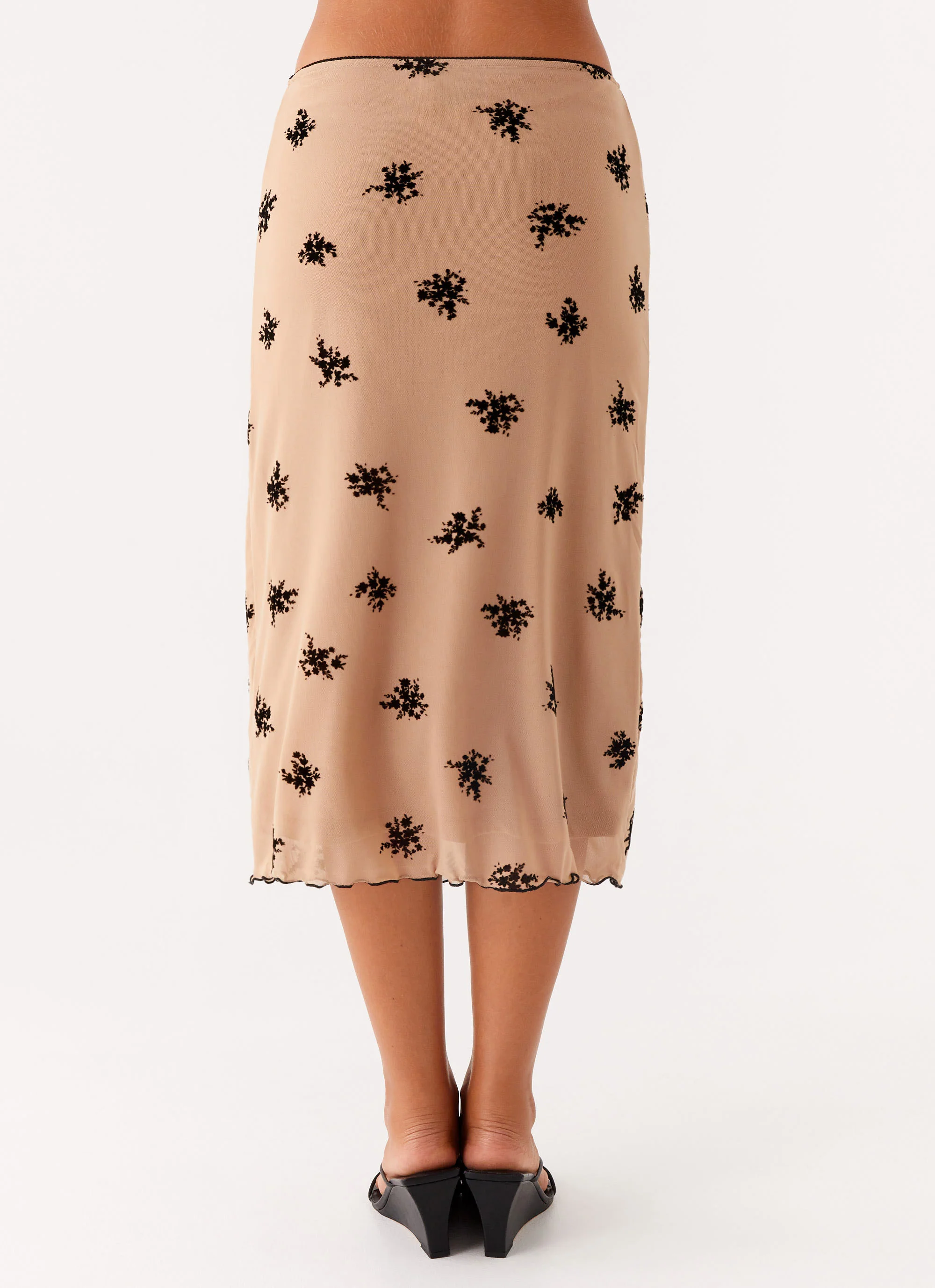 Rocca Midi Skirt - Nude - Image 4