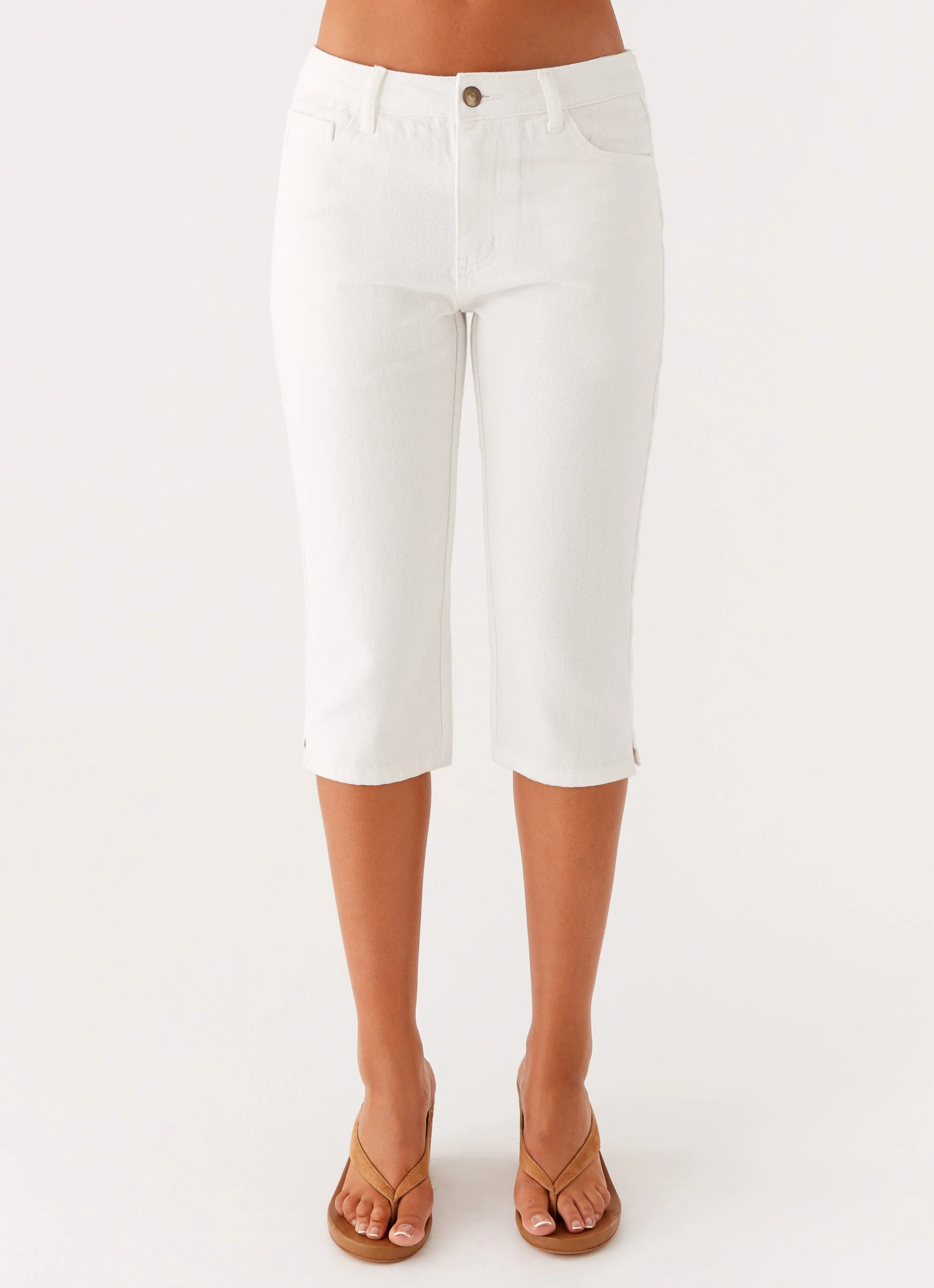 Rocco Denim Capri Pants - Off White - Image 4