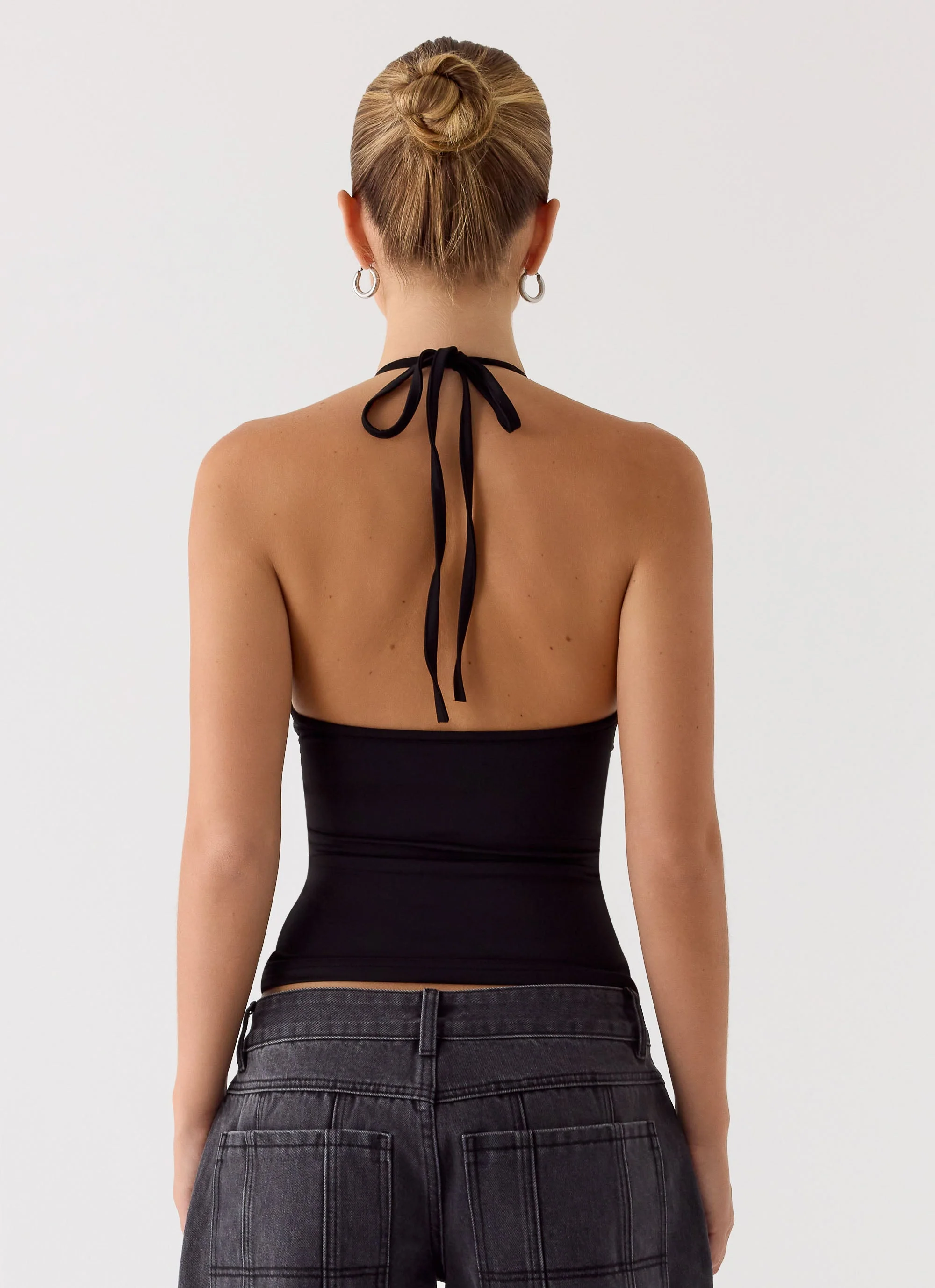 Roll Out Halter Top - Black - Image 4