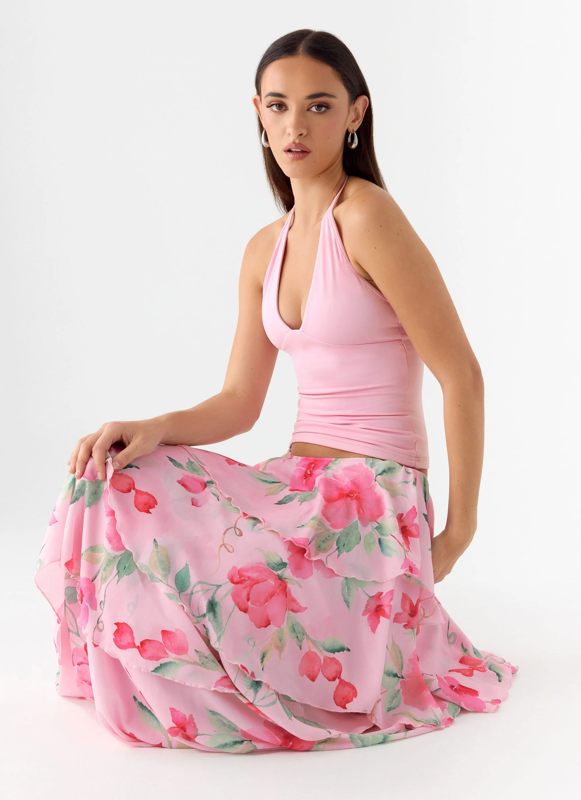 Roll Out Halter Top - Petal Pink - Image 5